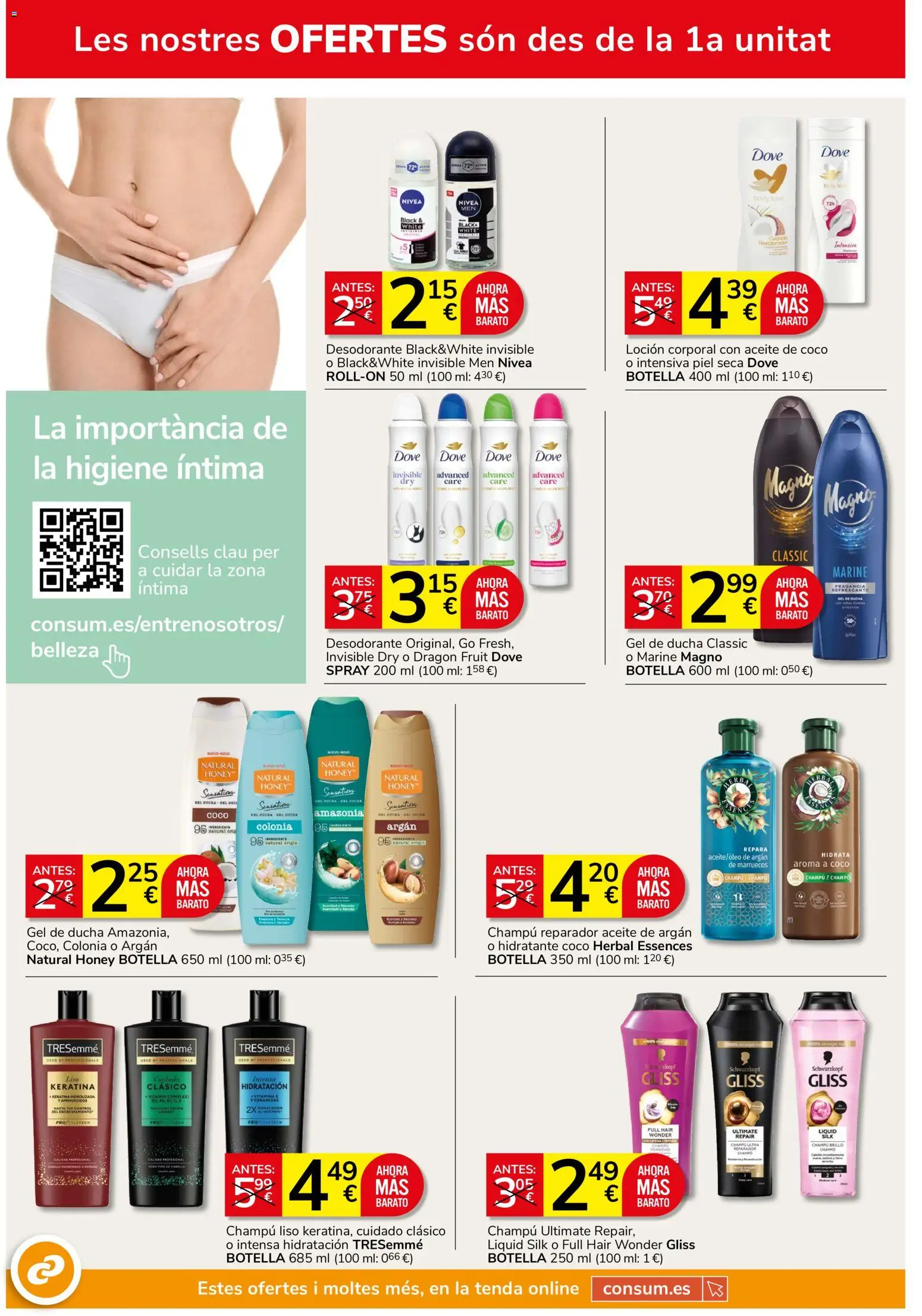 Consum - folleto │ válido desde el 22/10/2026 | Página: 20 | Productos: Desodorante, Aceite, Aceite de argán, Body