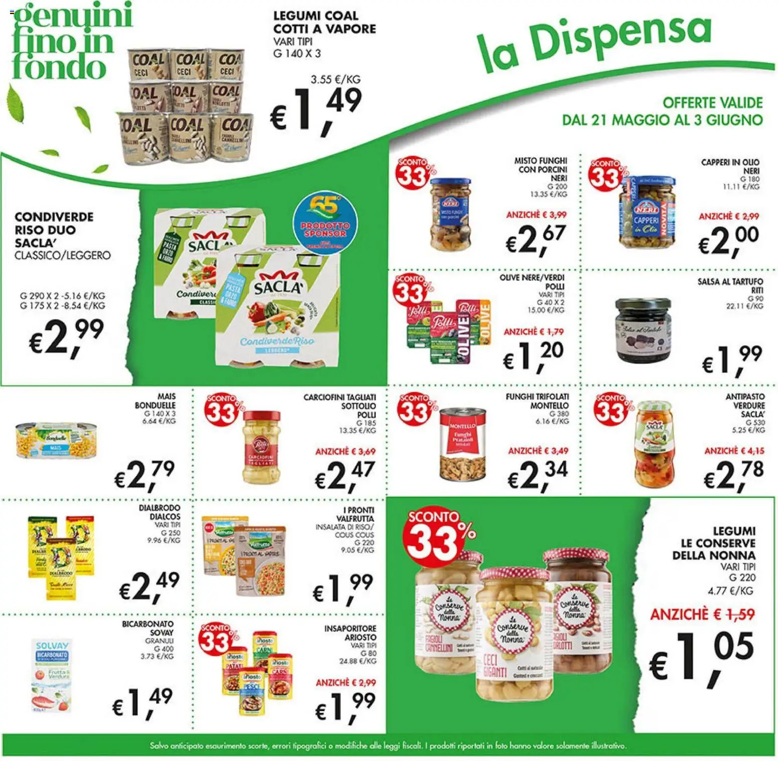 Volantino Coal del 21.05.2026 | Pagina: 25 | Prodotti: Legumi, Bicarbonato, Ceci, Verdure