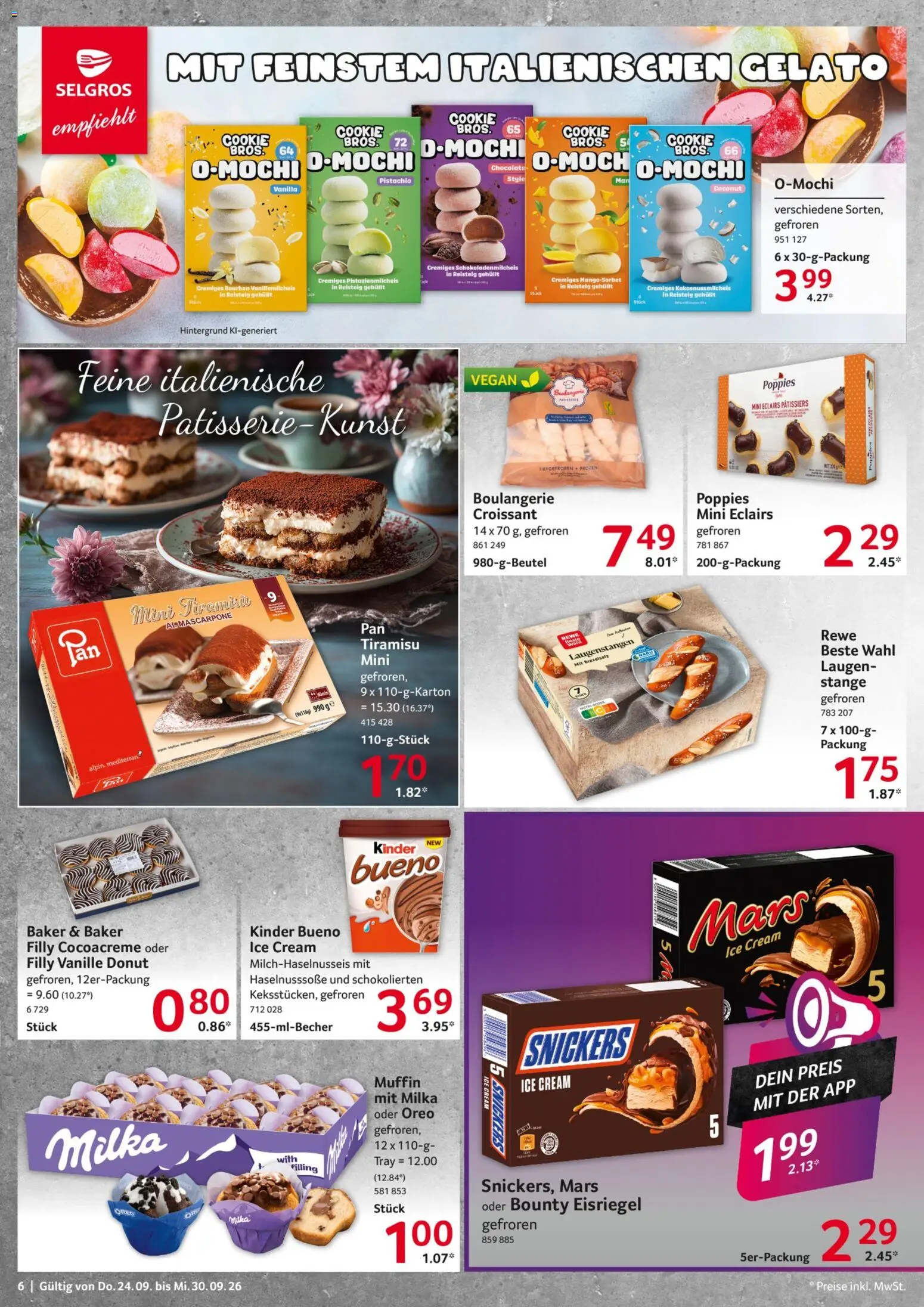Selgros Prospekt – gültig ab 24.09.2026 | Seite: 6 | Produkte: Milka, Snickers, Vanille, Bourbon