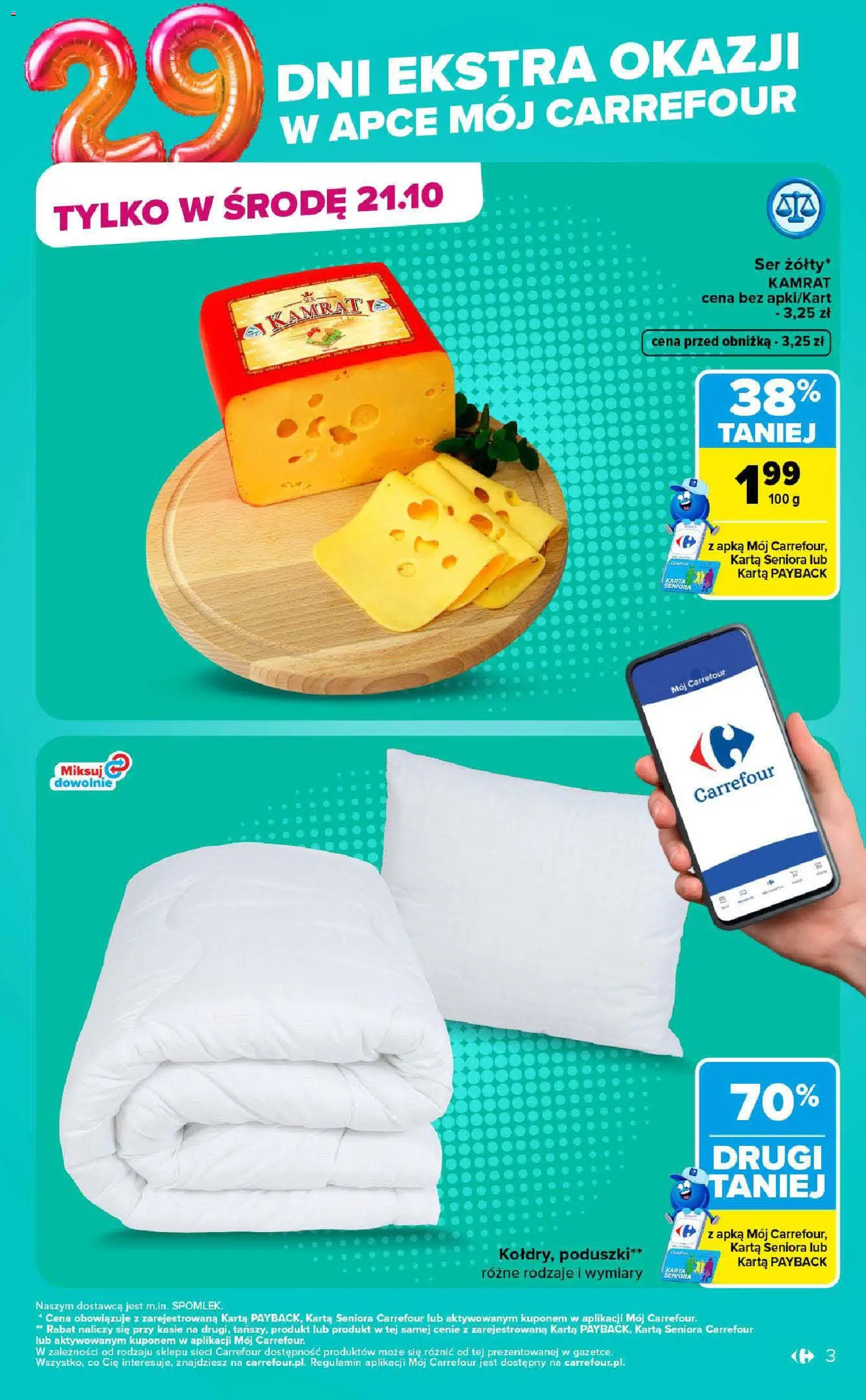 Carrefour gazetka - Market od 19.10.2026 | Strona: 3 | Produkty: Karta, Ser