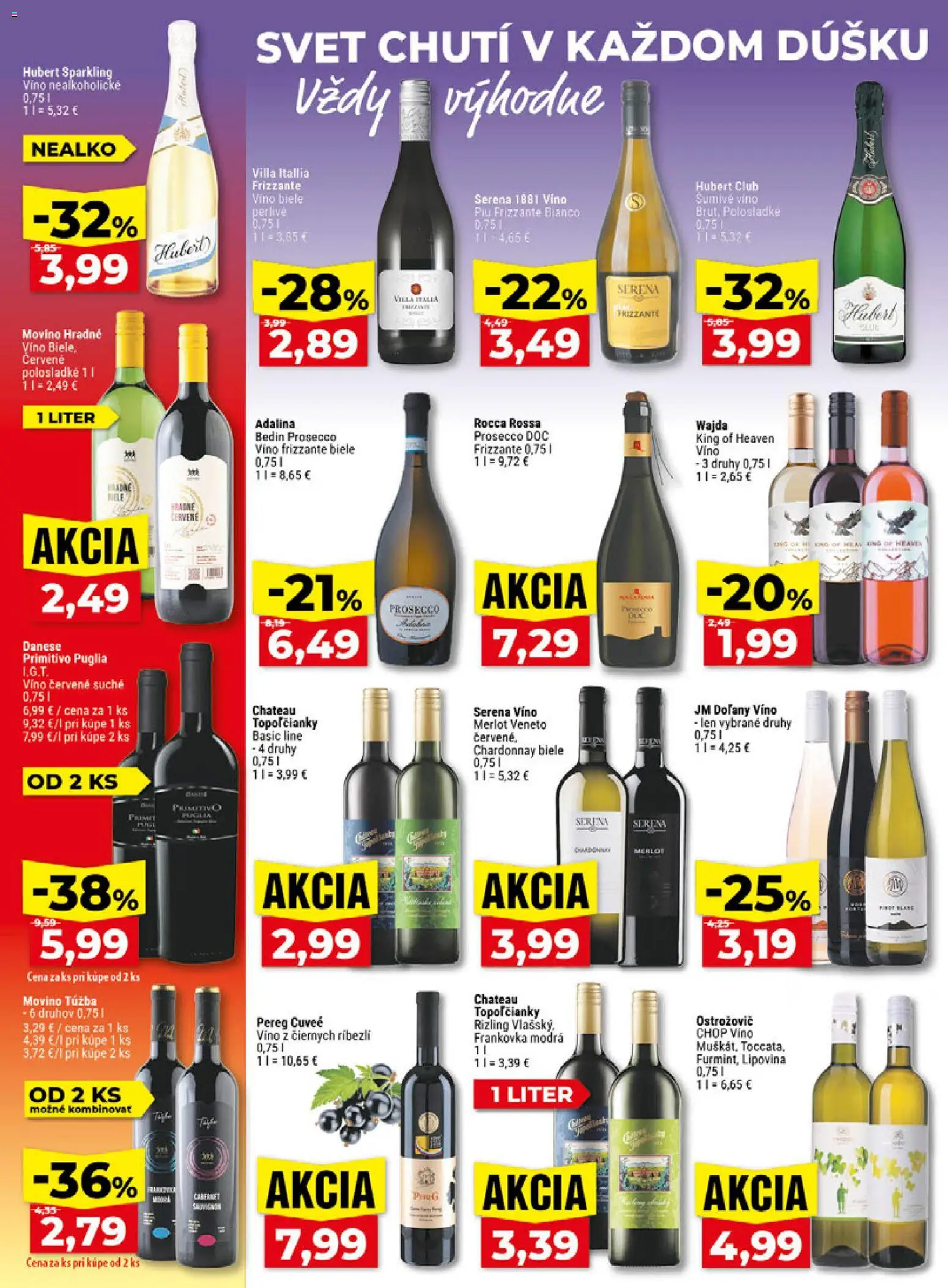 Nové Klas akcie – leták je platný od 24.08.2026 | Strana: 21 | Produkty: Víno, Prosecco, Šumivé víno
