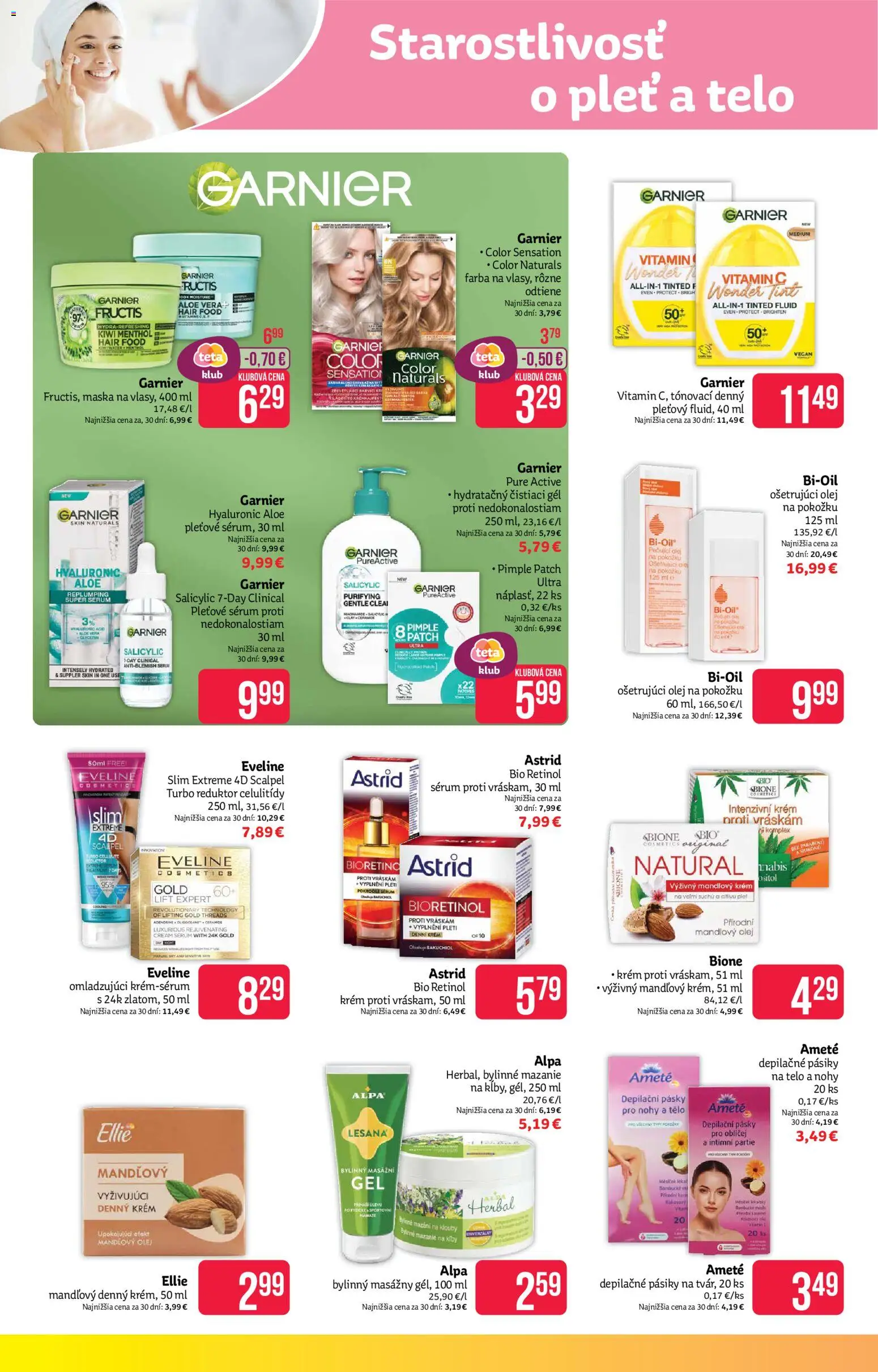 Nové Teta drogerie akcie – leták je platný od 17.08.2026 | Strana: 6 | Produkty: Mandľový olej, Kiwi, Alpa, Krém
