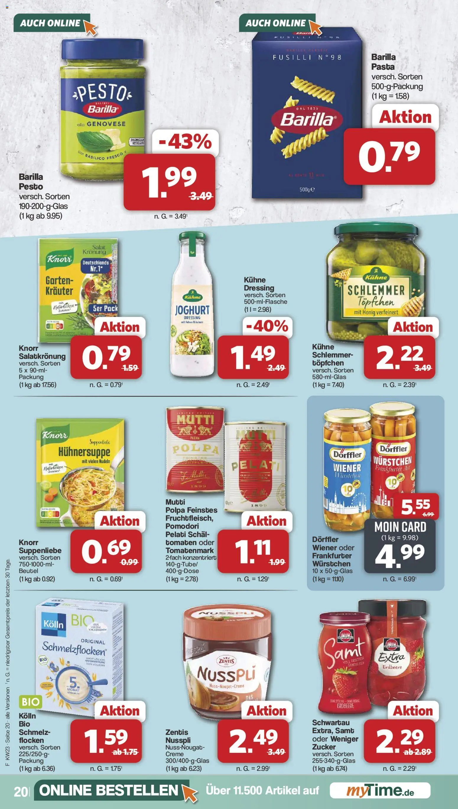 Famila Nordwest Prospekt – gültig ab 01.06.2026 | Seite: 20 | Produkte: Barilla, Tomaten, Schal, Salat