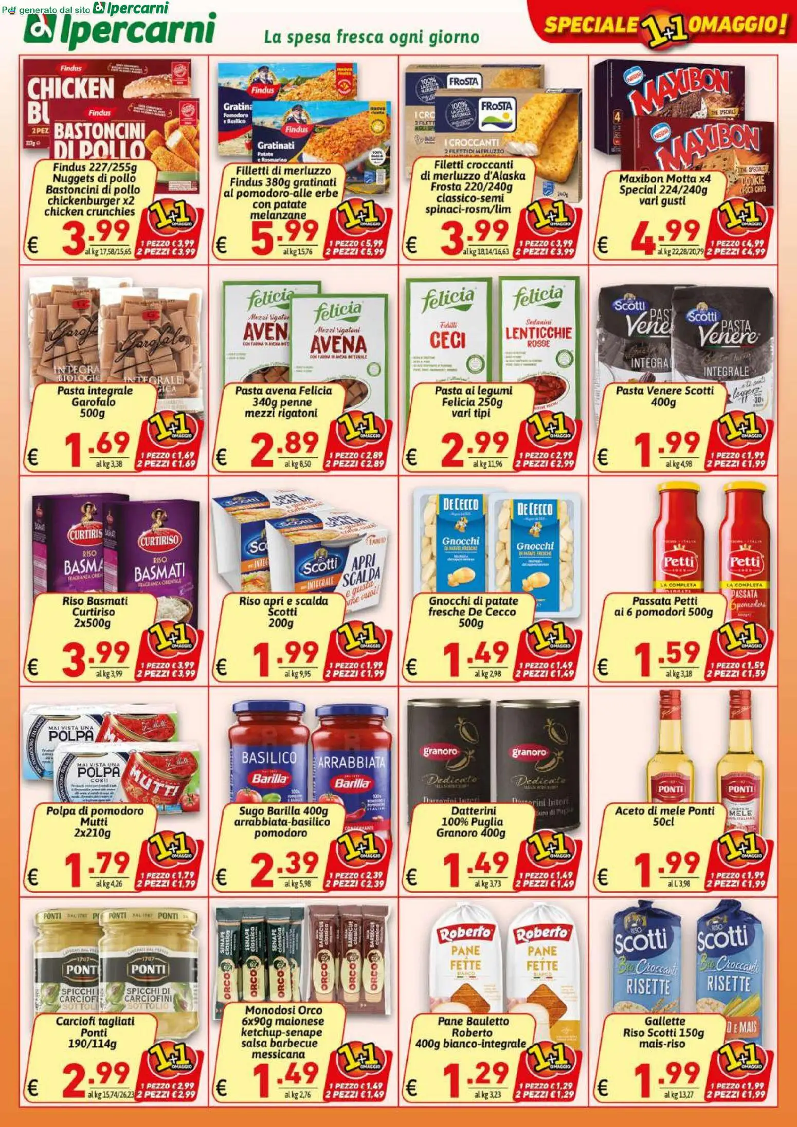 Volantino Ipercarni del 29.04.2026 | Pagina: 7 | Prodotti: Pane, Lenticchie, Carciofi, Senape