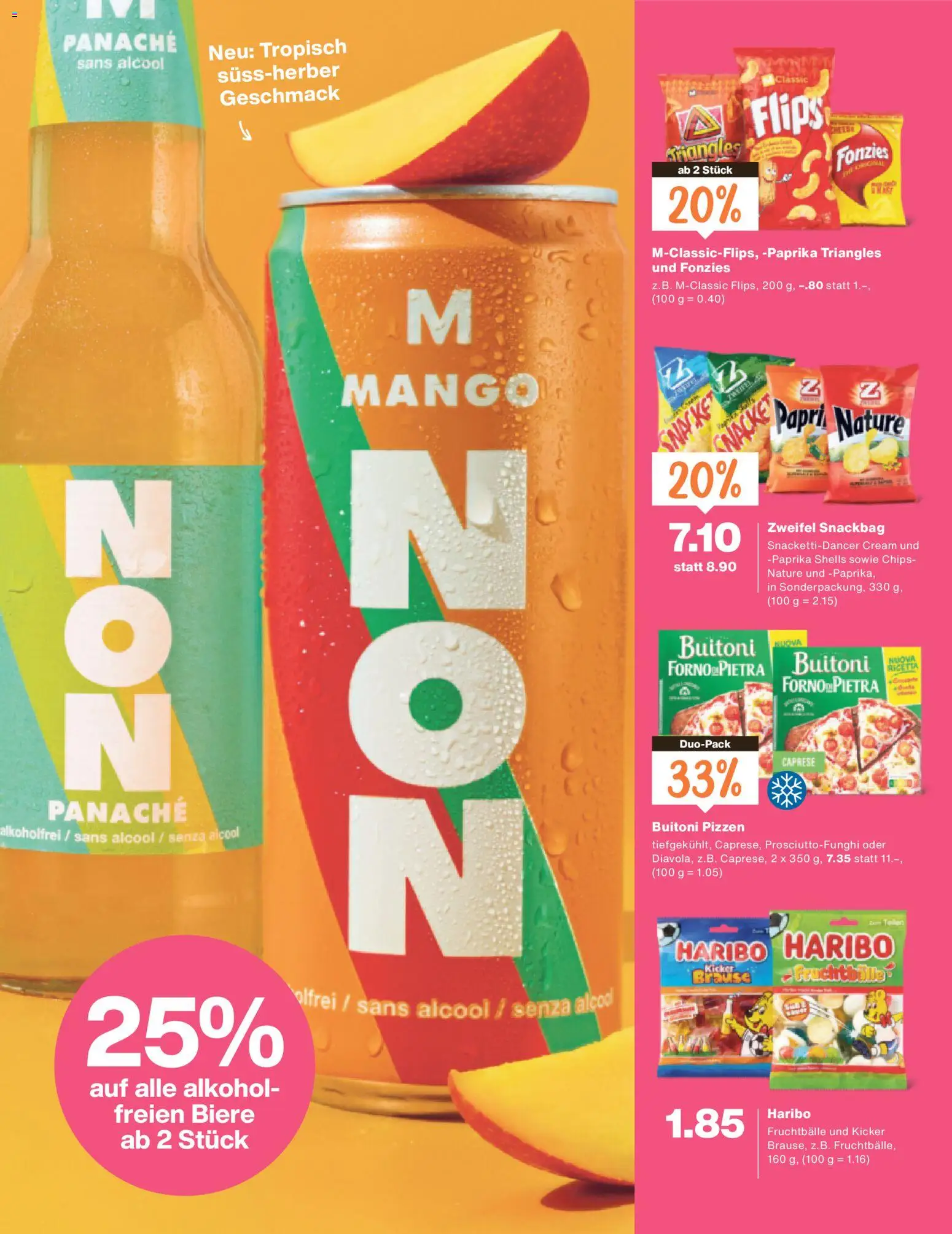 Migros aktionen Magazin – gültig ab 24.06.2026 | Seite: 5 | Produkte: Jacke, Pizza, Chips, Mango