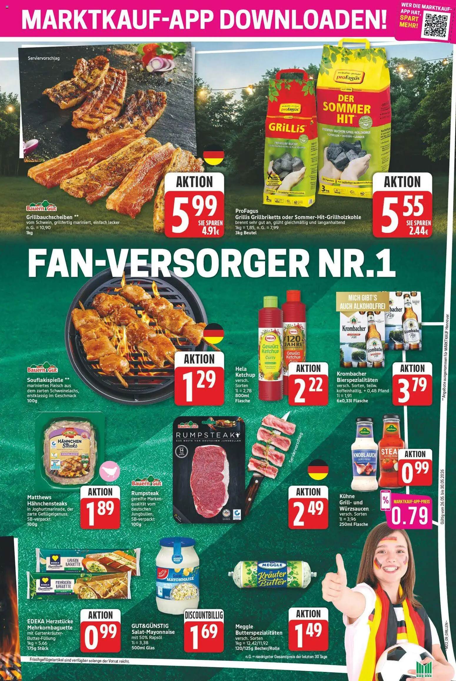 Marktkauf Prospekt – gültig ab 26.05.2026 | Seite: 9 | Produkte: Rumpsteak, Grill, Butter, Pils