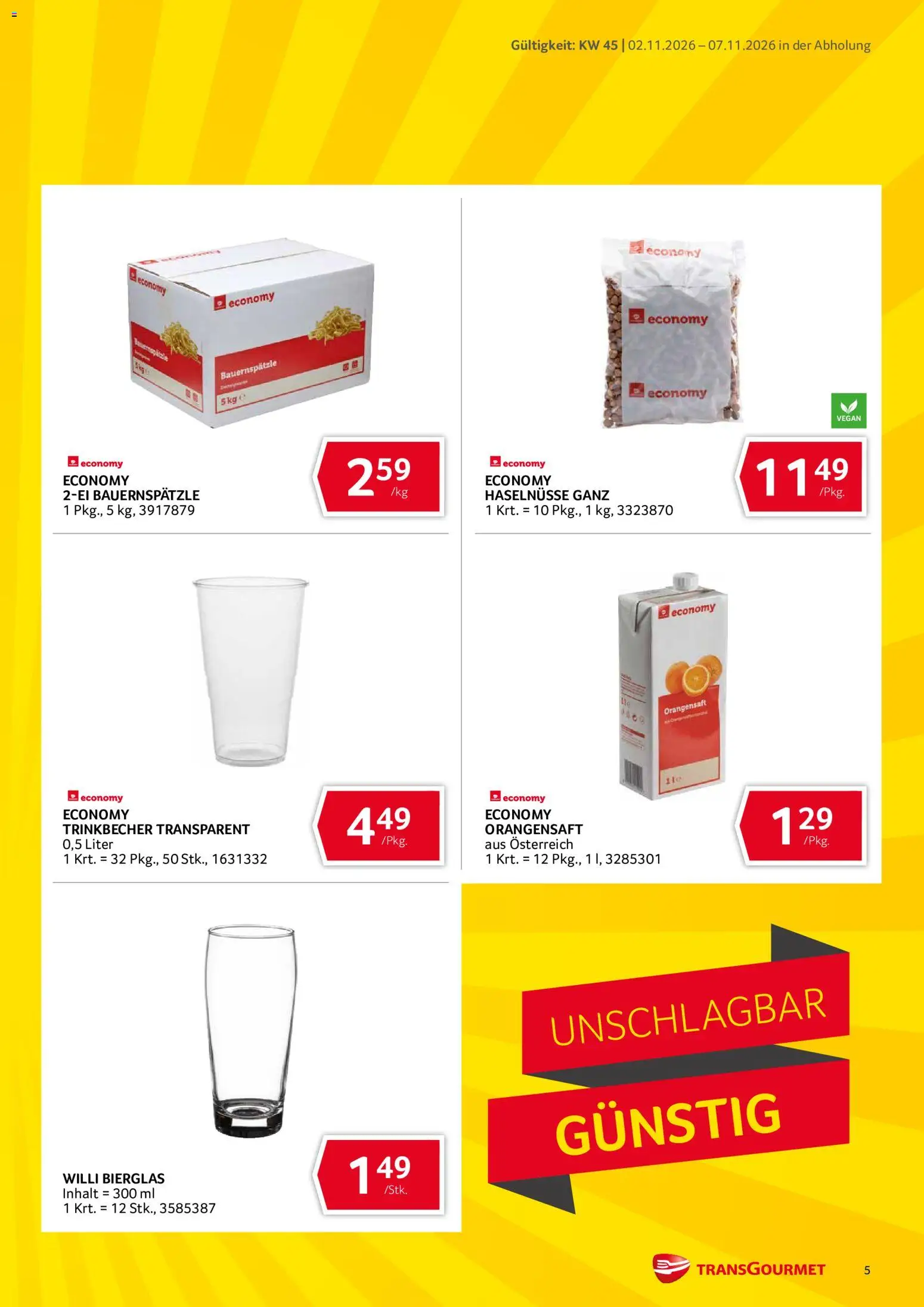 Transgourmet Abhol Aktion gültig ab 02.11.2026 | Seite: 5 | Produkte: Haselnüsse