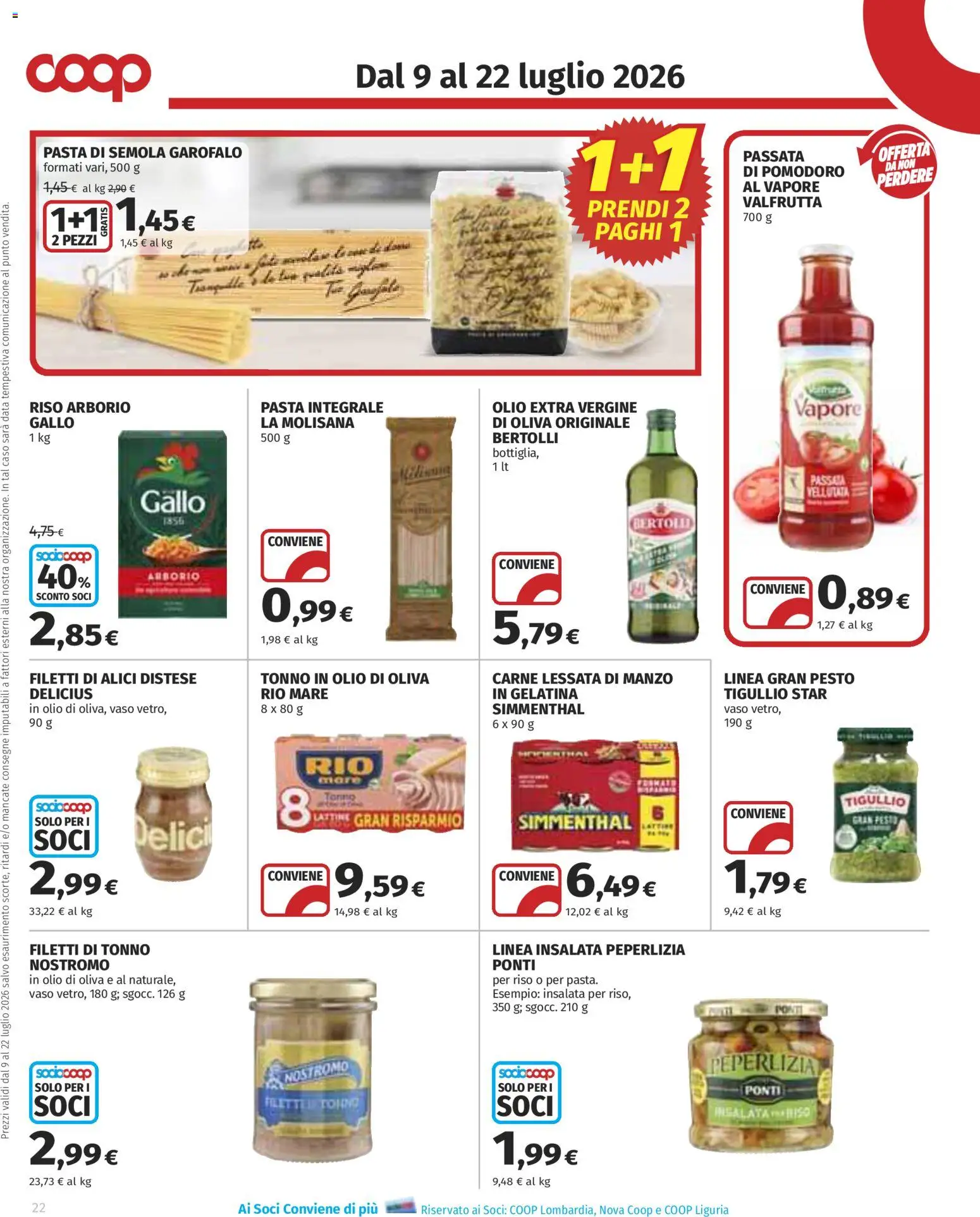 Volantino COOP del 09/07/2026 | Pagina: 22 | Prodotti: Manzo, Insalata, Olio, Olio di Oliva
