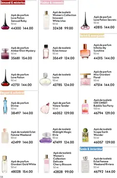 Ofertele Oriflame valabile de la 06.05.2026 | Pagină: 58 | Produse: Apă de parfum, Toaletă, Parfum, Apă de toaletă