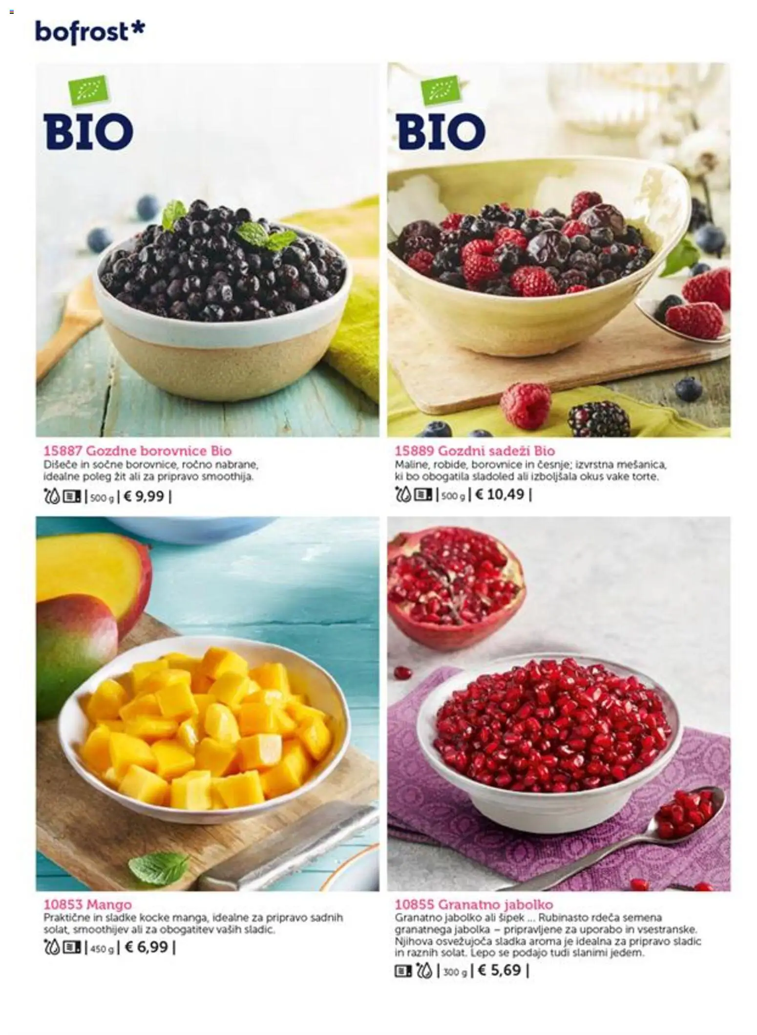 Novi Bofrost katalog ponudbe – veljaven od 01.07.2026 | Stran: 92 | Izdelki: Jabolka, Borovnice, Sladoled, Mango