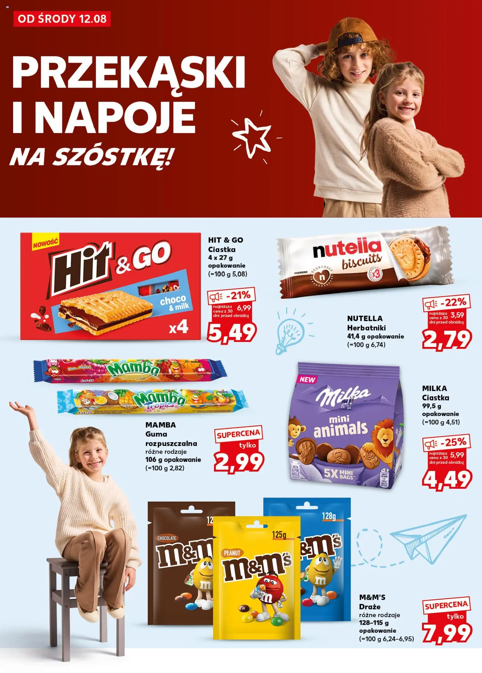 Kaufland gazetka - Wszystko do szkoły od 12.08.2026 | Strona: 2 | Produkty: Przekąski, Nutella, M&M's, Ciastka