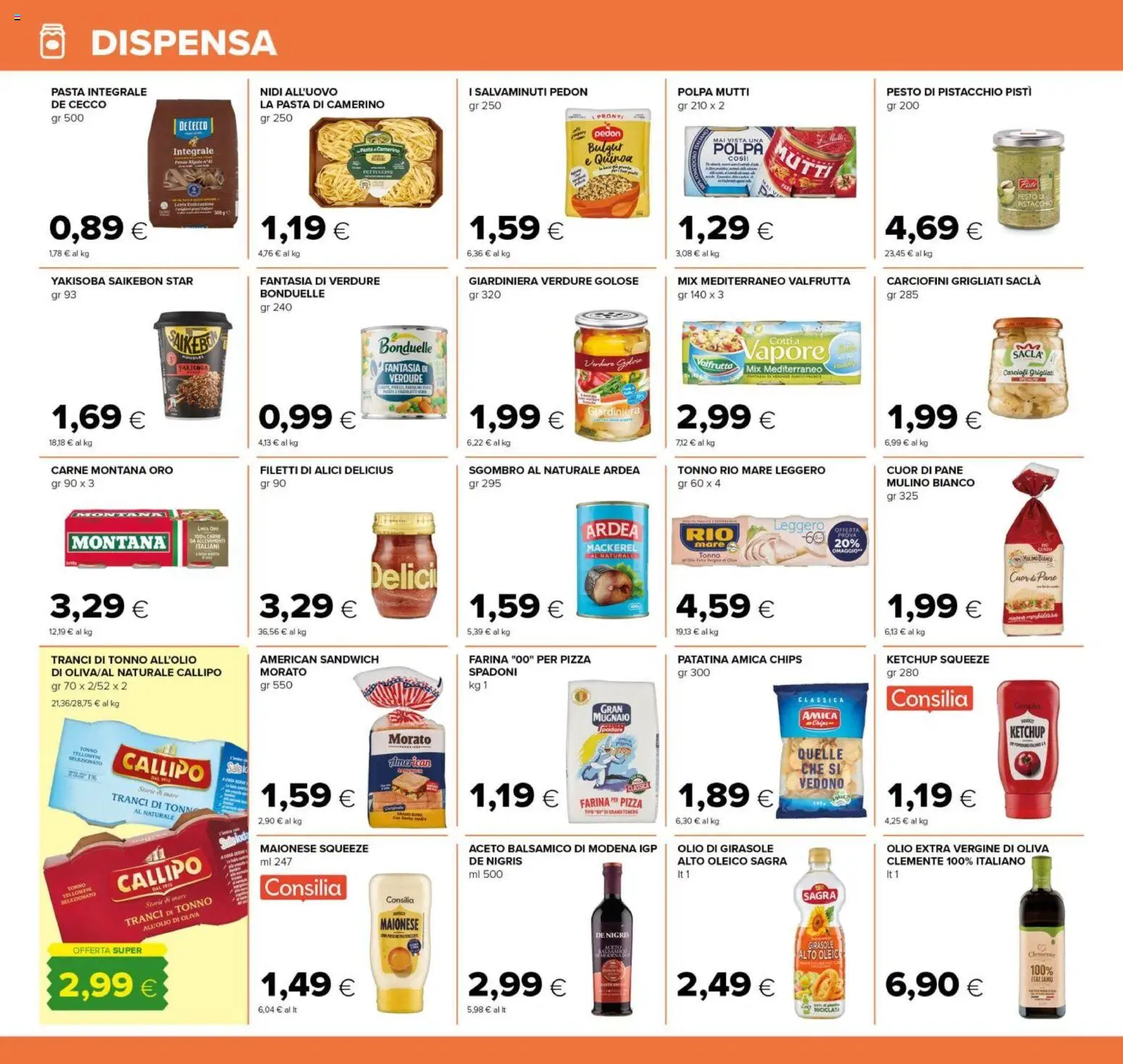 Volantino Tigre del 21/08/2026 | Pagina: 14 | Prodotti: Pane, De Cecco, Pasta, Olio di girasole