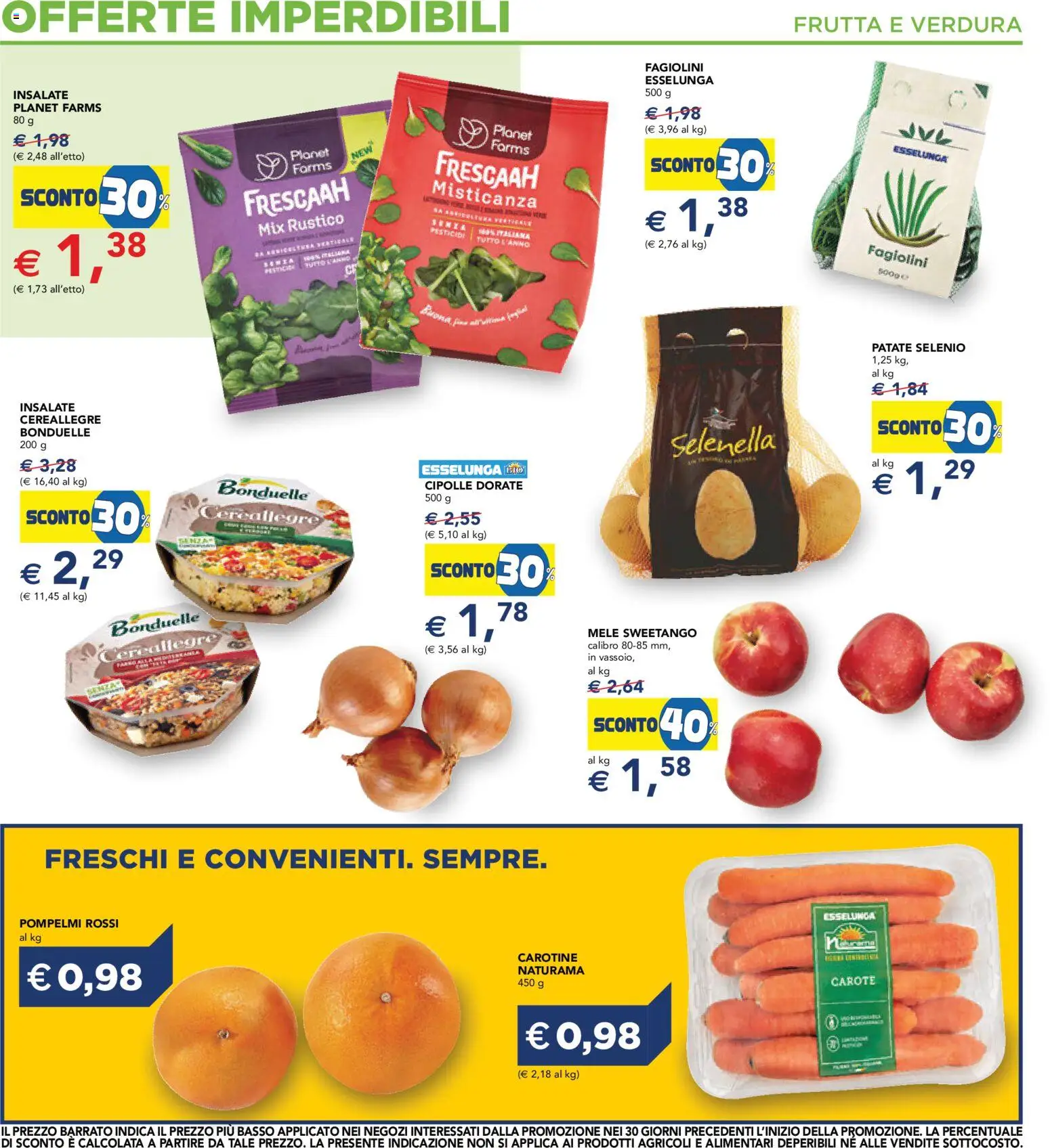 Volantino Esselunga S del 10/09/2026 | Pagina: 12 | Prodotti: Misticanza, Mele, Patate, Cipolle
