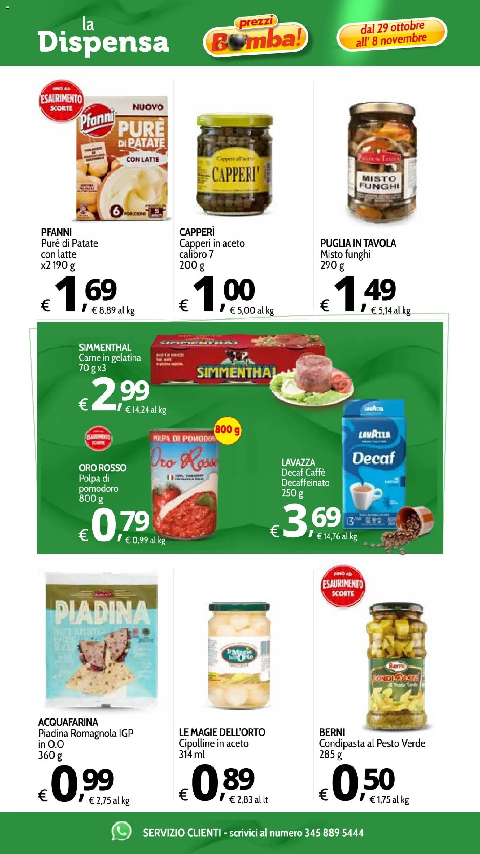 Volantino Primo Prezzo del 29/10/2026 | Pagina: 5 | Prodotti: Patate, Pomodoro, Funghi, Carne