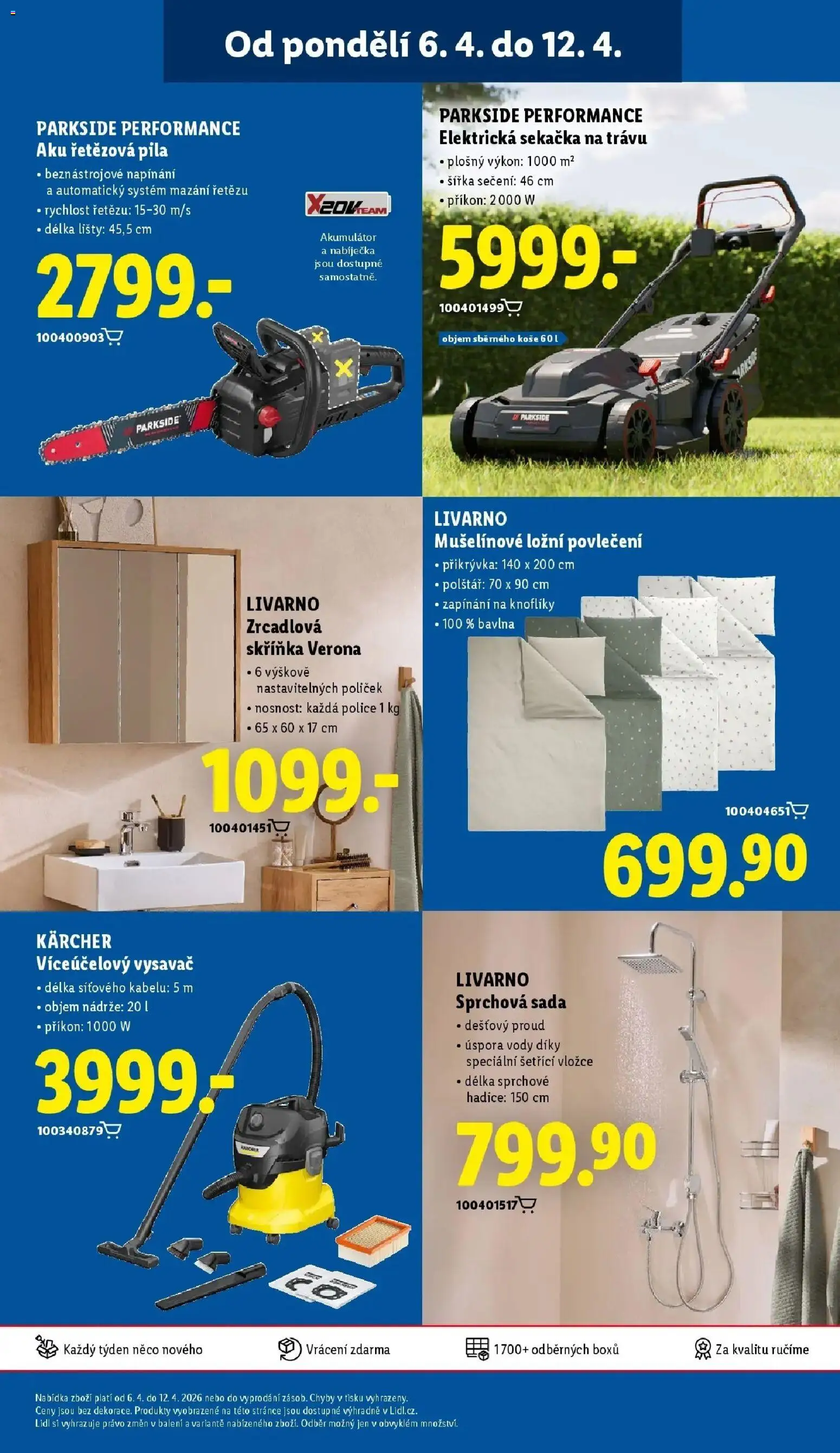 Lidl aktuální leták od 09.04.2026 | Strana: 47 | Produkty: Zrcadlová skříňka, Ložní povlečení, Polštář, Přikrývka