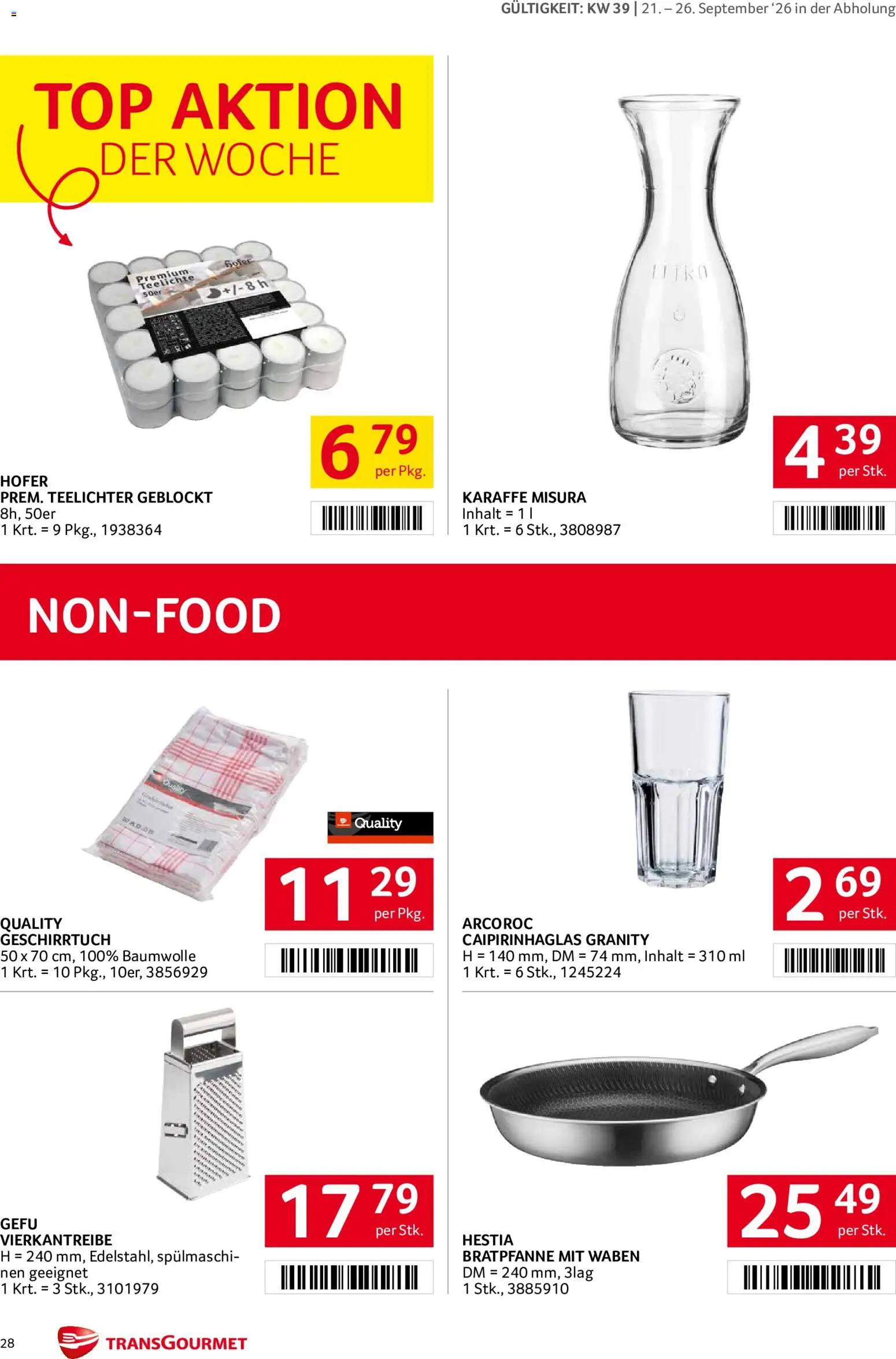Transgourmet Flugblatt gültig ab 20.09.2026 | Seite: 26
