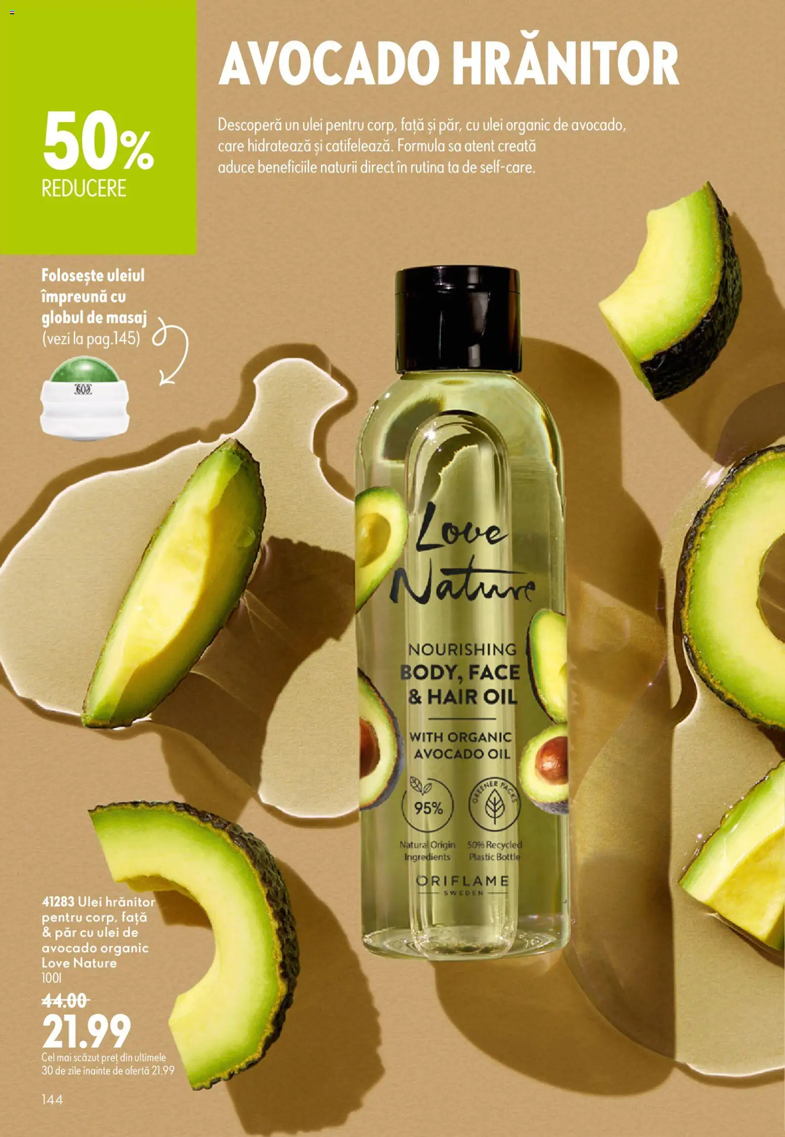 Noul catalog Oriflame – valabil de la 29.07.2026 | Pagină: 144 | Produse: Ulei, Avocado
