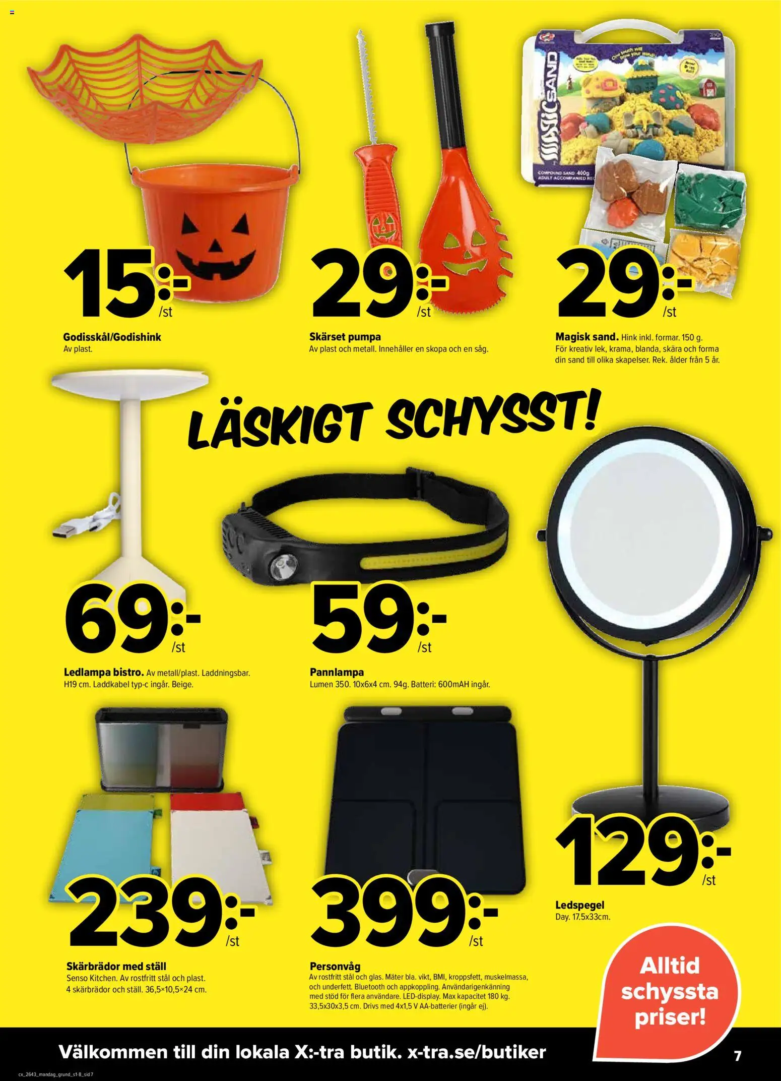 Coop X:-TRA reklamblad aktuell från 19/10/2026 | Sida: 7 | Produkter: Hink, Batteri, Pannlampa, Pumpa