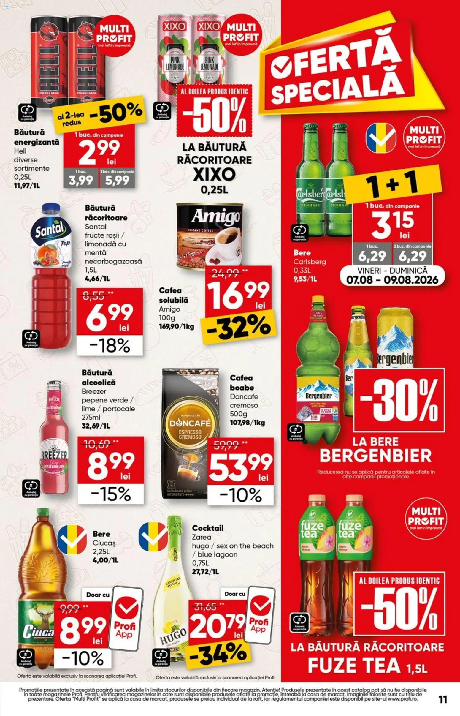 Noul catalog Profi – valabil de la 06.08.2026 | Pagină: 11 | Produse: Pepene Verde, Portocale, Cocktail, Fructe