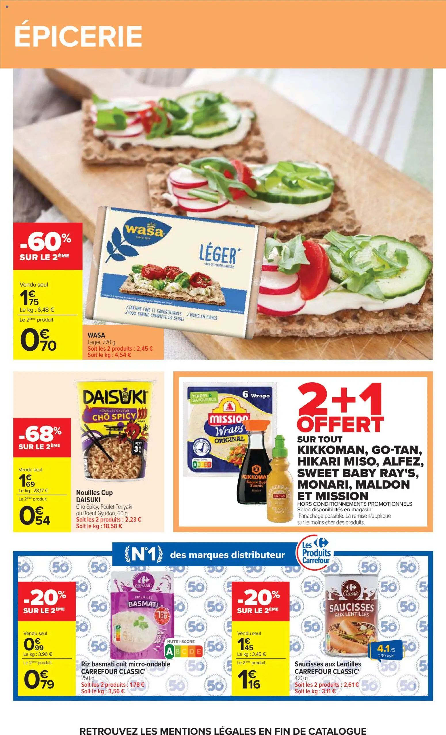{H1} | Page: 48 | Produits: Farine, Riz basmati, Riz, Nouilles