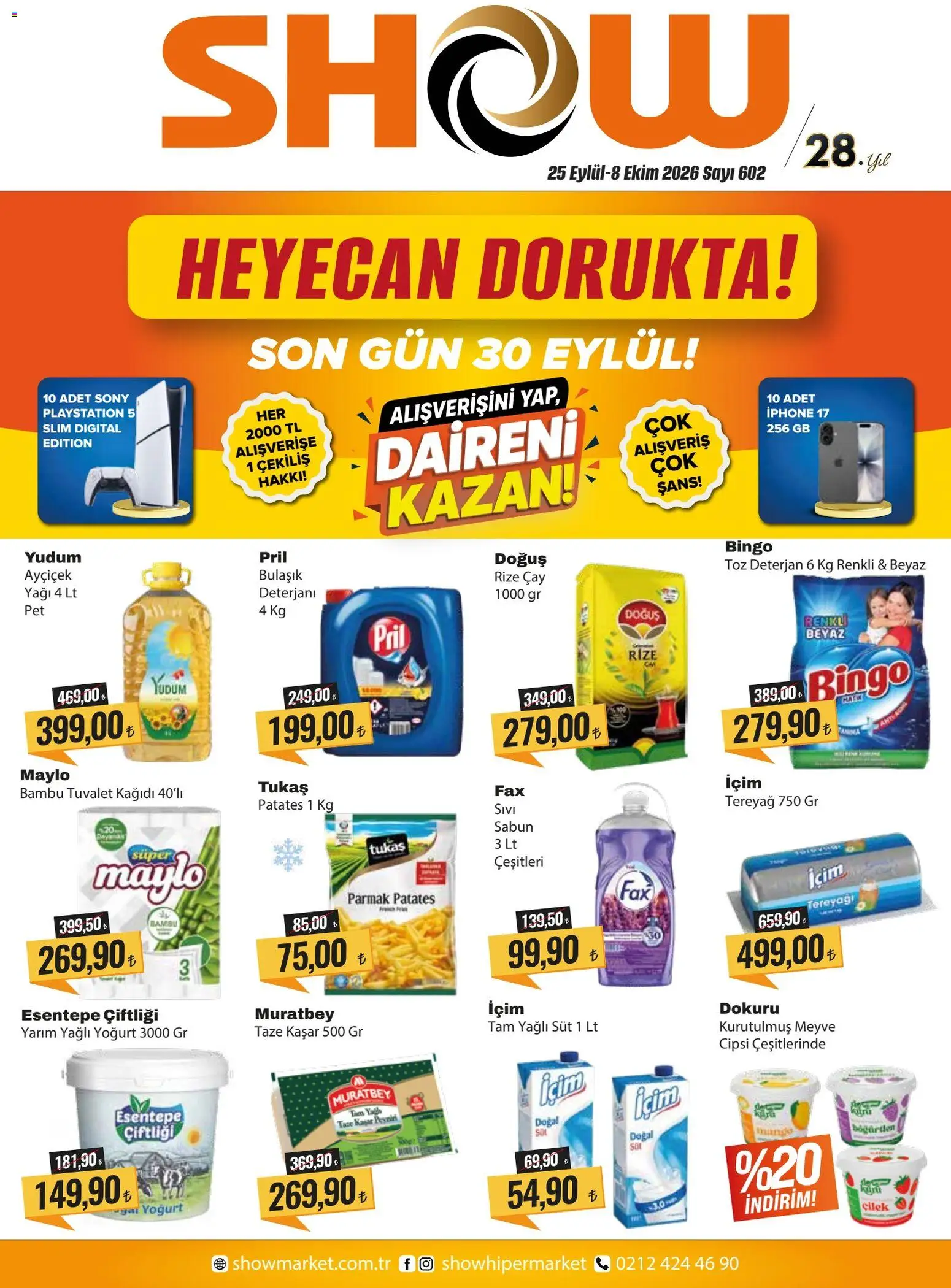 Show Market Katalog - 25 Eylül 2026 tarihinden itibaren geçerlidir | Sayfa: 1 | Ürünler: Tuvalet, Çilek, Iphone, Playstation