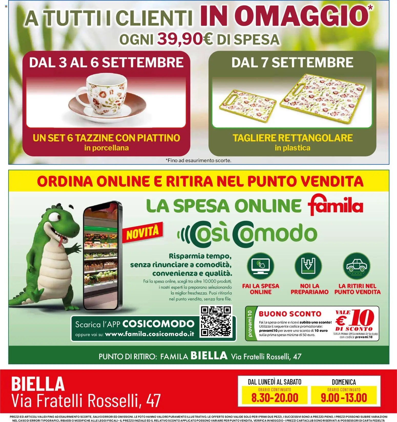 Volantino Famila del 03/09/2026 | Pagina: 24 | Prodotti: Tagliere