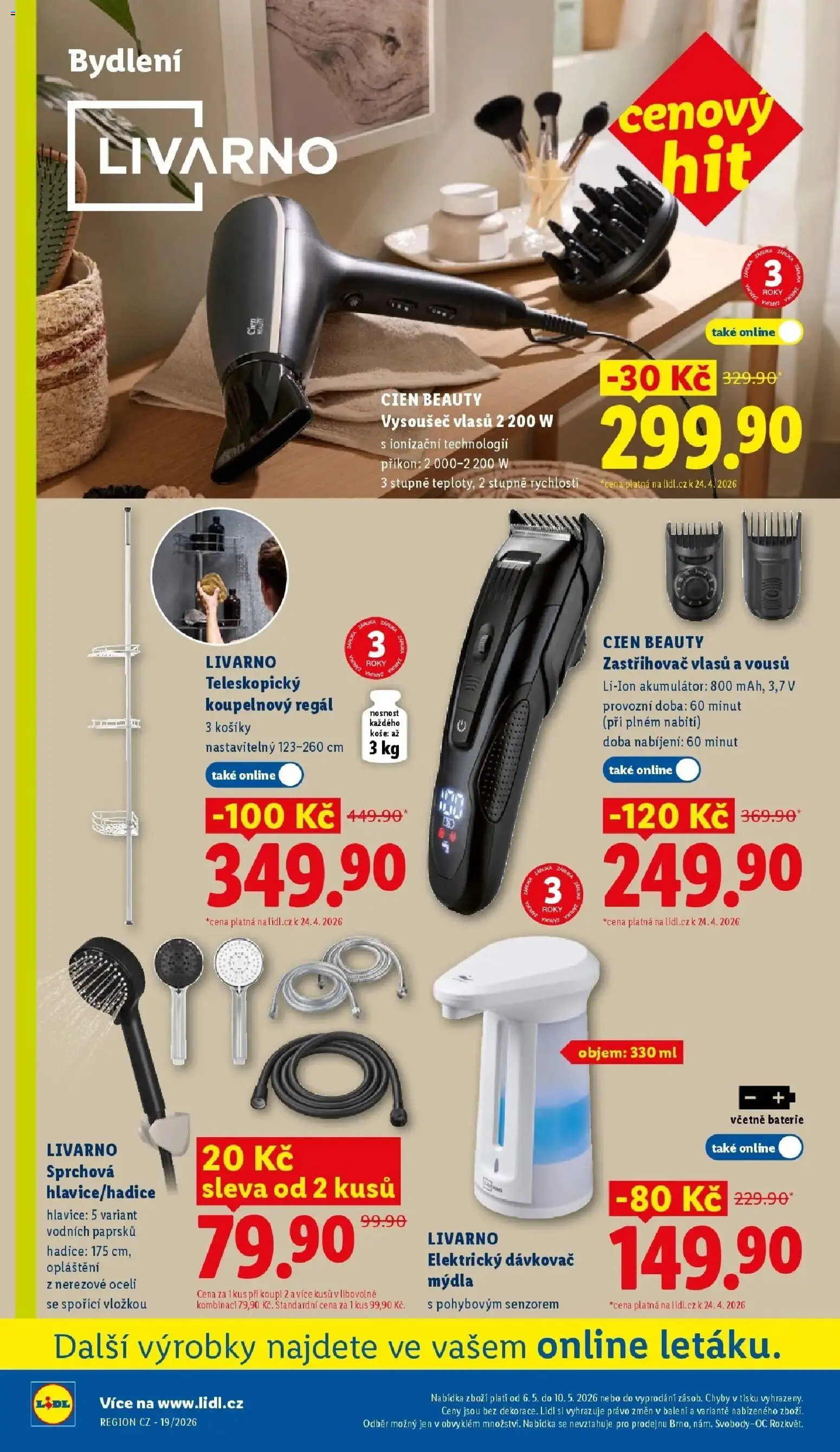 Lidl aktuální leták od 06.05.2026 | Strana: 38 | Produkty: Zastřihovač vlasů, Cien, Dávkovač, Vysoušeč vlasů