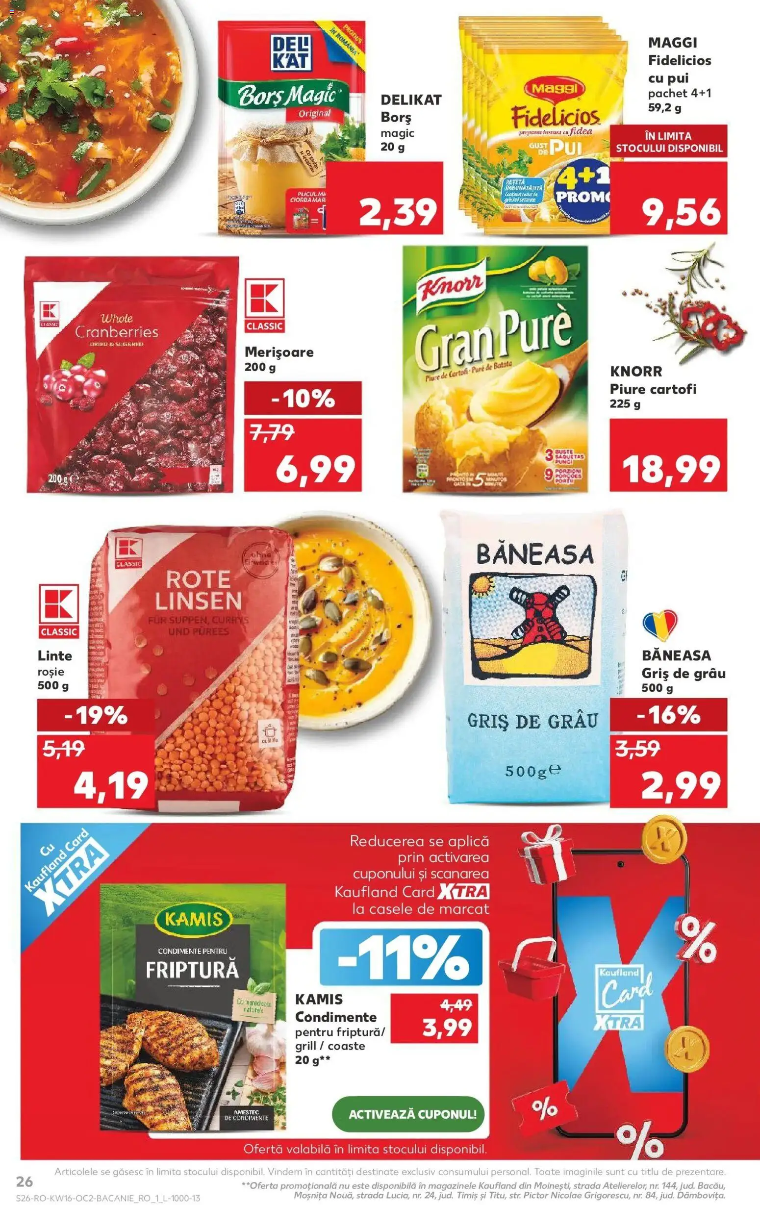 Noul catalog Kaufland – valabil de la 15.04.2026 | Pagină: 26 | Produse: Grill, Hacıyatmaz Kedi Oyuncağı, Borș, Condimente