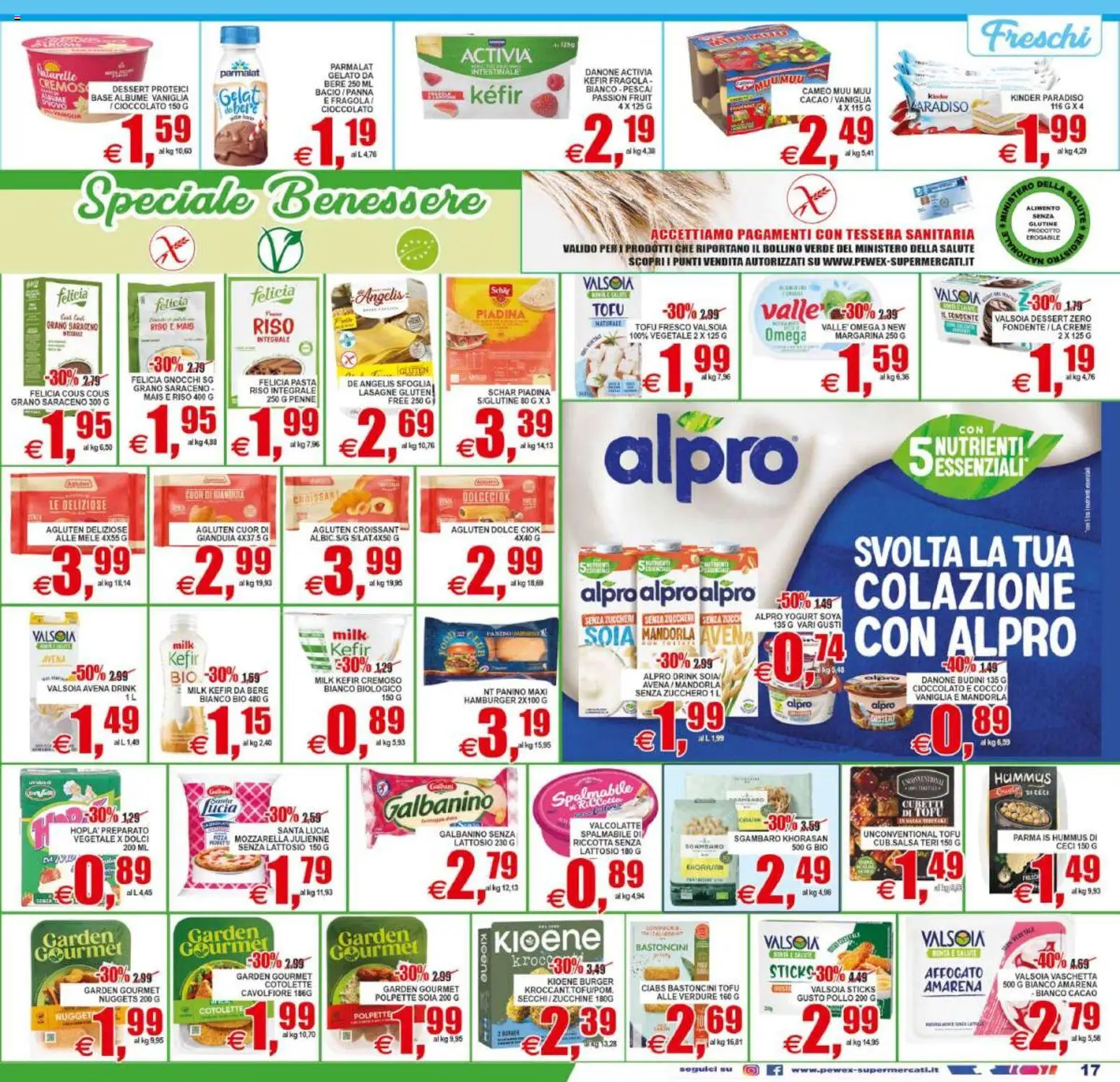 Volantino Pewex del 02/09/2026 | Pagina: 17 | Prodotti: Nuggets, Ceci, Mandorla, Dolci