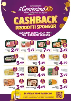 Anteprima del volantino Il Centesimo volantino Cashback valido a partire dal 01/09/2026