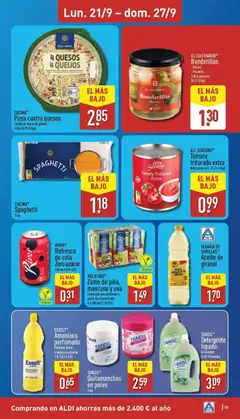 Vista previa Aldi folleto Canarias válido desde el 21/09/2026 | Página: 15 | Productos: Quitamanchas, Pizza, Peso, Azúcar