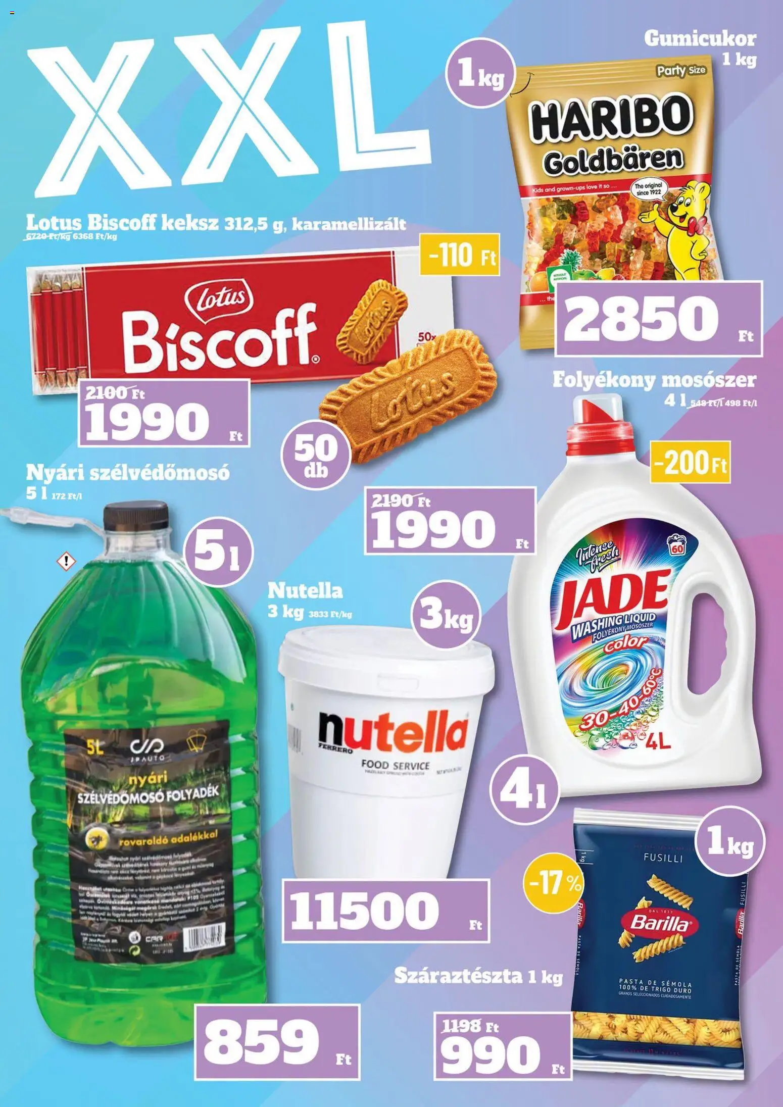 Family Diszkont akciós ujság - amely érvényes a következő dátumtól: 2026.07.09. | Oldal: 19 | Termékek: Nutella, Folyékony mosószer, Mosószer, Keksz
