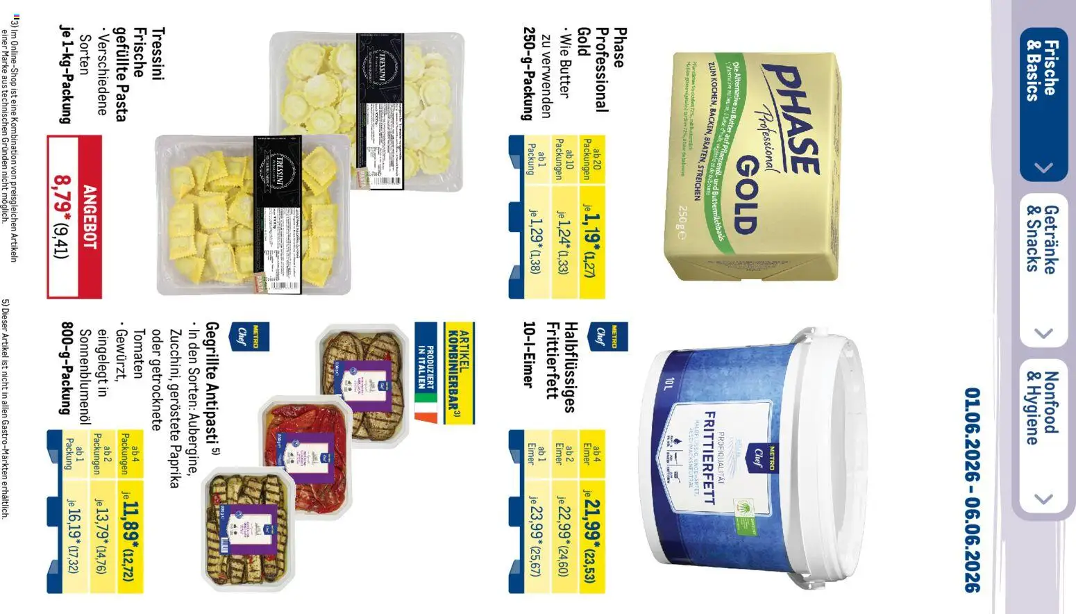 Metro Prospekt – gültig ab 01.06.2026 | Seite: 17 | Produkte: Butter, Sonnenblumenol, Tomaten, Paprika