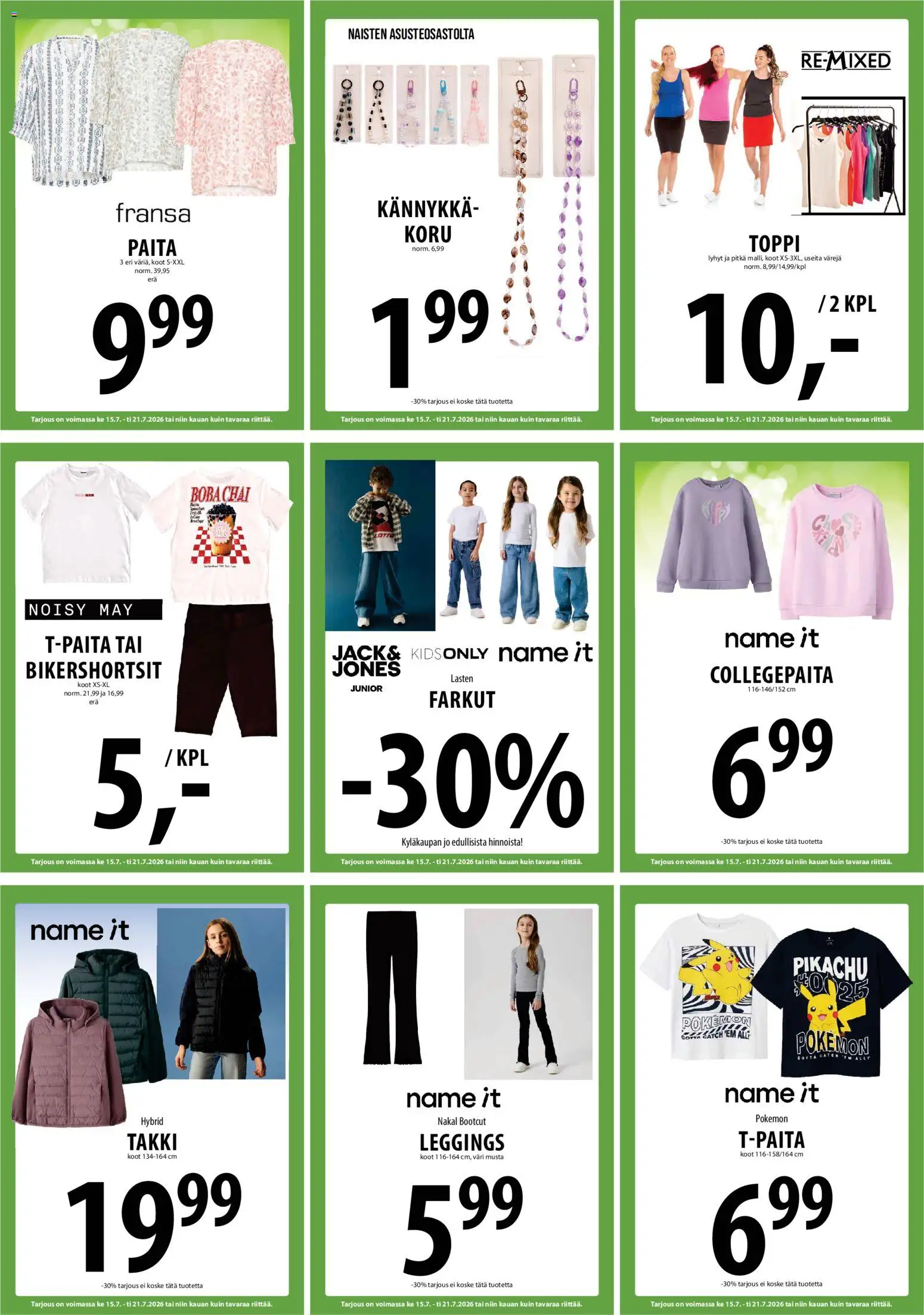 Tuuri tarjoukset – voimassa 15/07/2026 alkaen | Sivu: 26 | Tuotteet: Kännykkä, Paita, Toppi, Takki