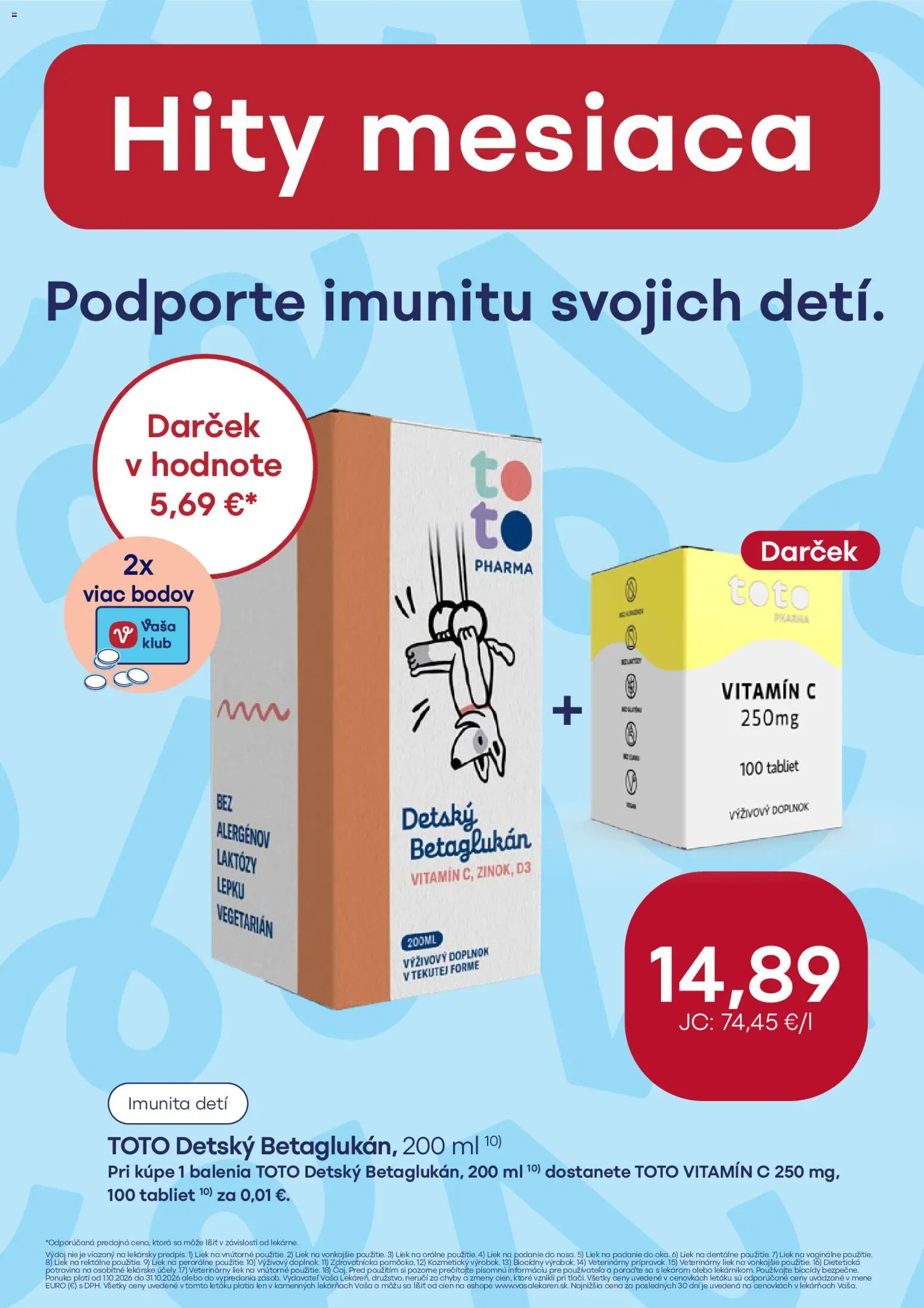 Nové Vaša lekáreň akcie – leták je platný od 01.10.2026 | Strana: 22