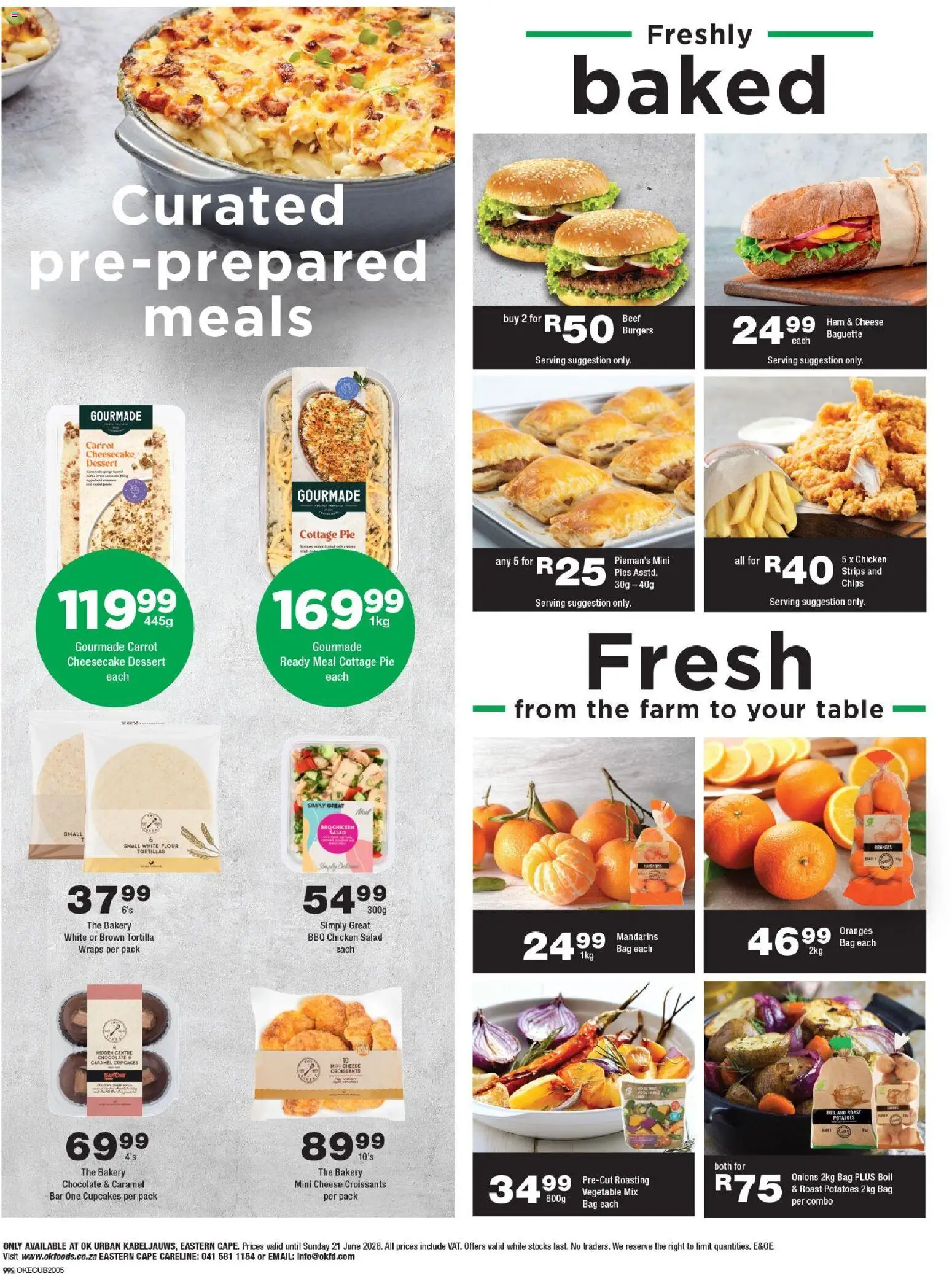 New OK Foods catalogue – valid from 10.06.2026 | Page: 2 | Products: Table, Cheese, Ham, Burgers