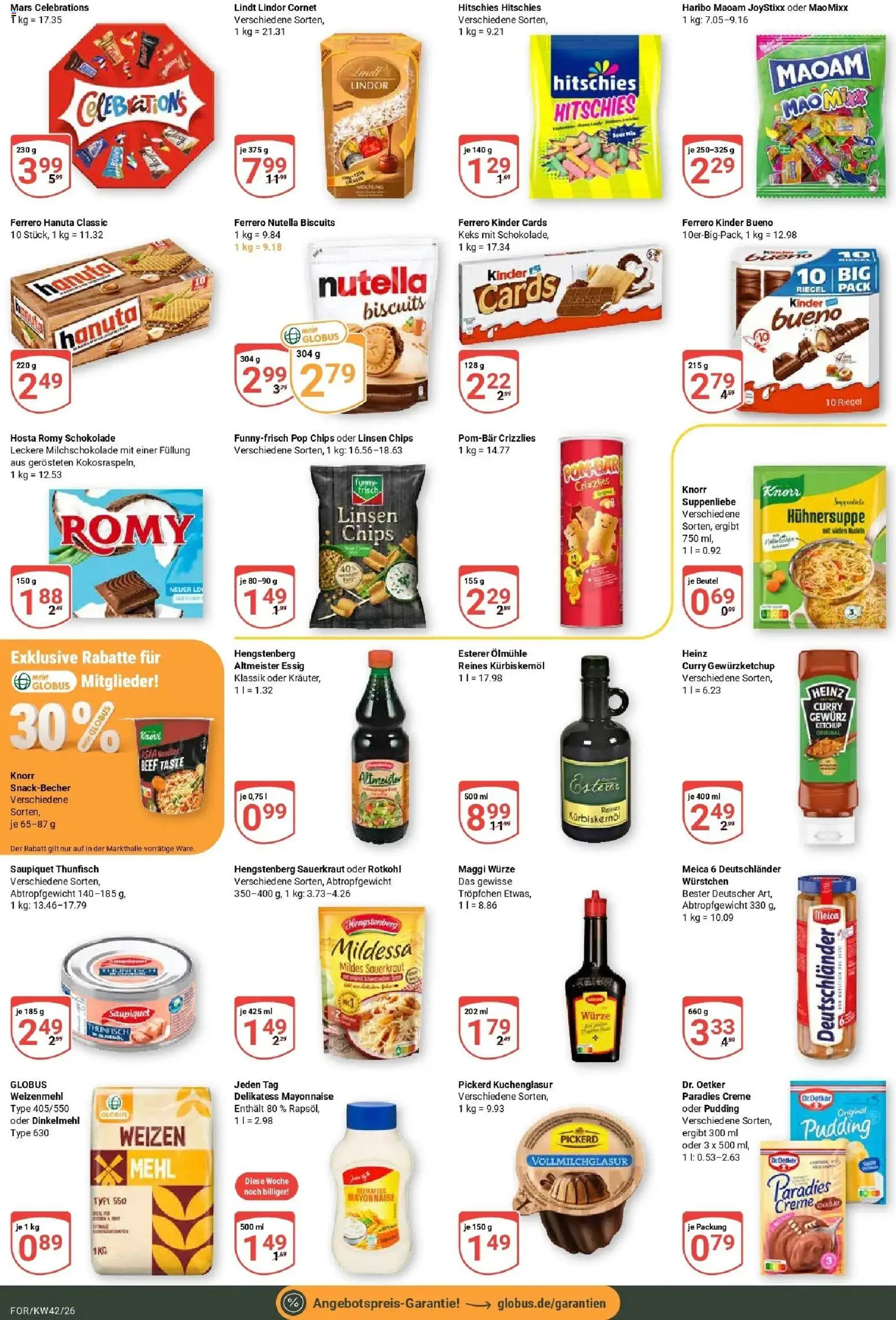 Globus Prospekt Forchheim (ab 12.10.2026) » Angebote online | Seite: 14 | Produkte: Rotkohl, Thunfisch, Kinder bueno, Creme