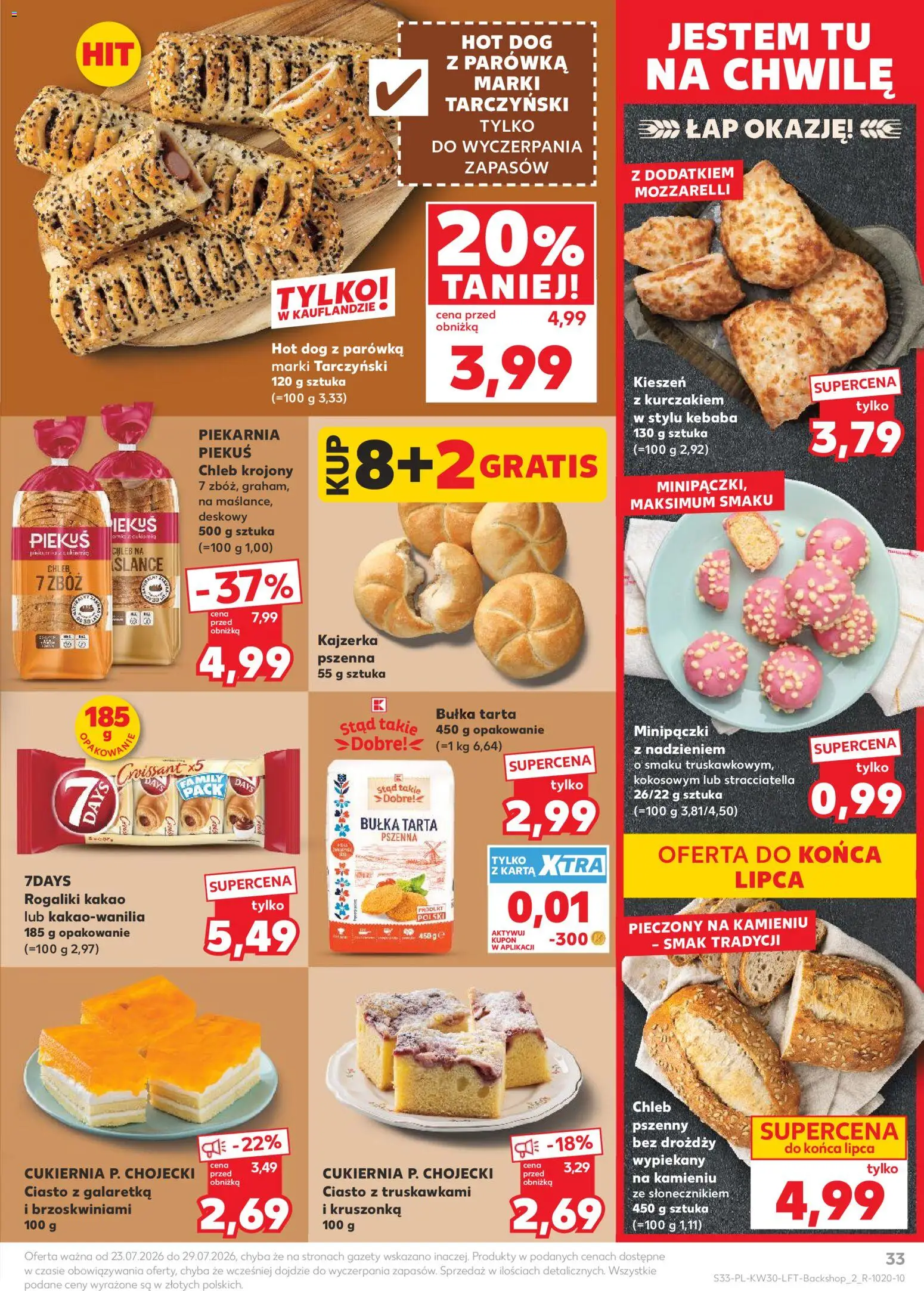 Kaufland Polsko leták od 23.07.2026 | Strana: 33 | Produkty: Chléb, Hot dog, Croissant, Kakao
