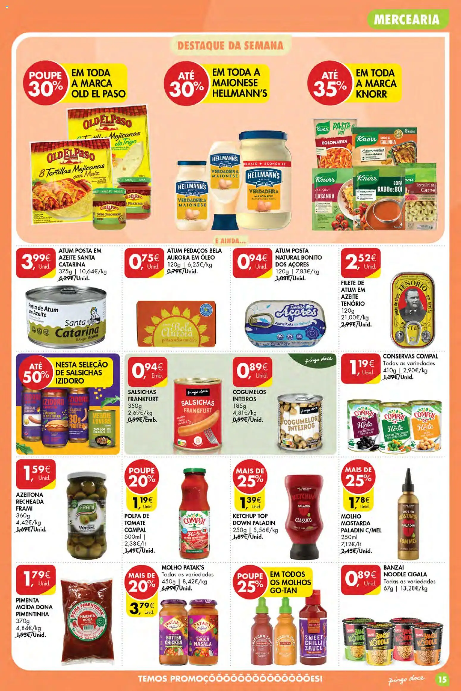 Pingo Doce Poupe Esta Semana Açores │ válido de 17/09/2026 | Página: 15 | Produtos: Atum, Sopa, Mel, Carne