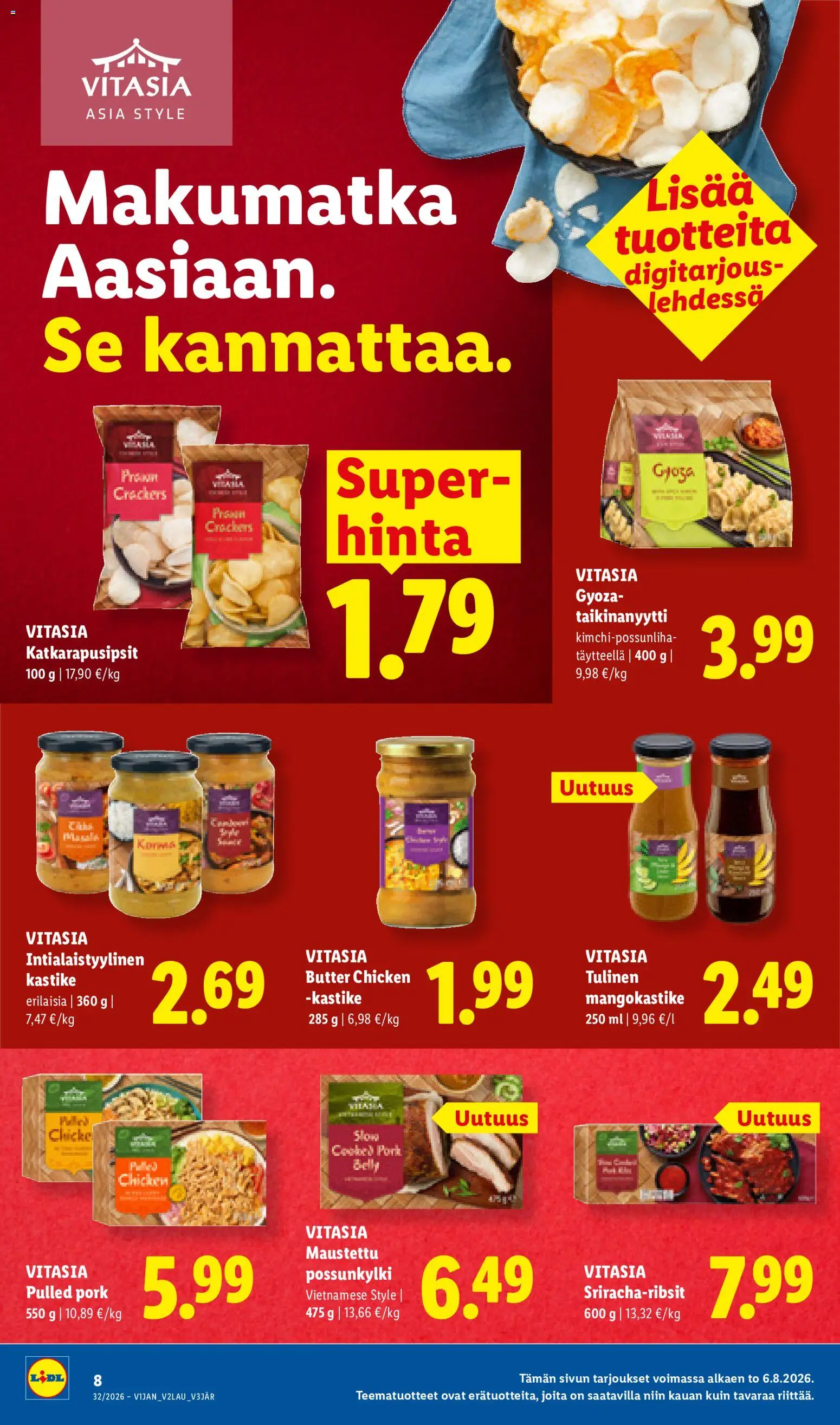 Lidl tarjoukset – voimassa 06/08/2026 alkaen | Sivu: 8 | Tuotteet: Mango, Sriracha