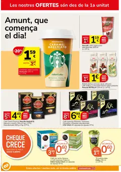 Vista previa Consum folleto válido desde el 25/06/2026 | Página: 2 | Productos: Café con leche, Chocolate, Φρυγανιές σικάλεως, Caja