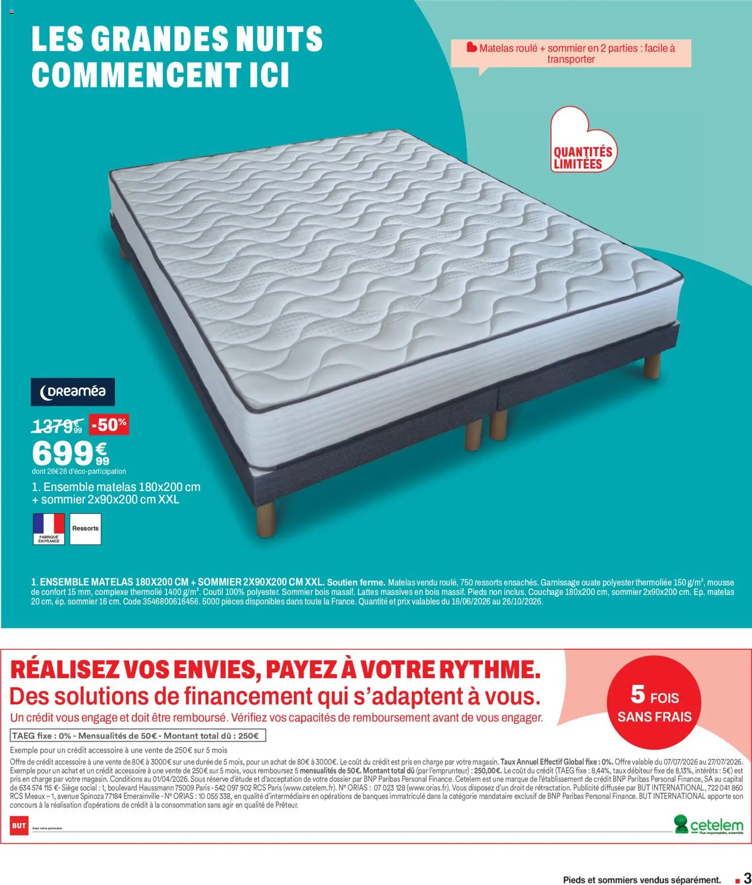 {H1} | Page: 3 | Produits: Mousse, Matelas, Sommier