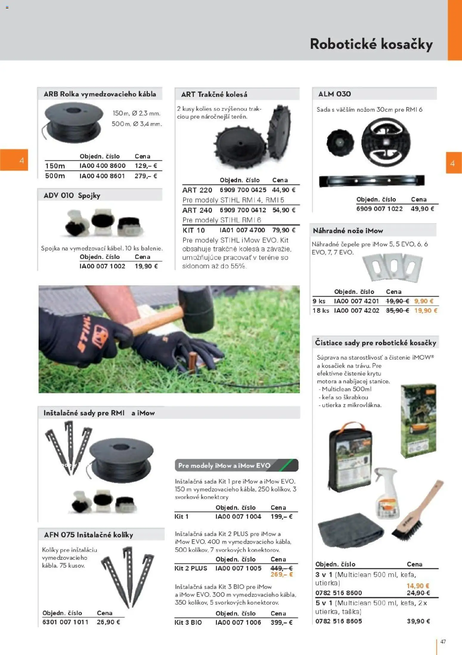Nové STIHL akcie – leták je platný od 19.08.2026 | Strana: 47 | Produkty: Kosačky, Kefa, Taška