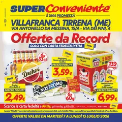 Anteprima del volantino SuperConveniente volantino Villafranca Tirrena valido a partire dal 07/07/2026