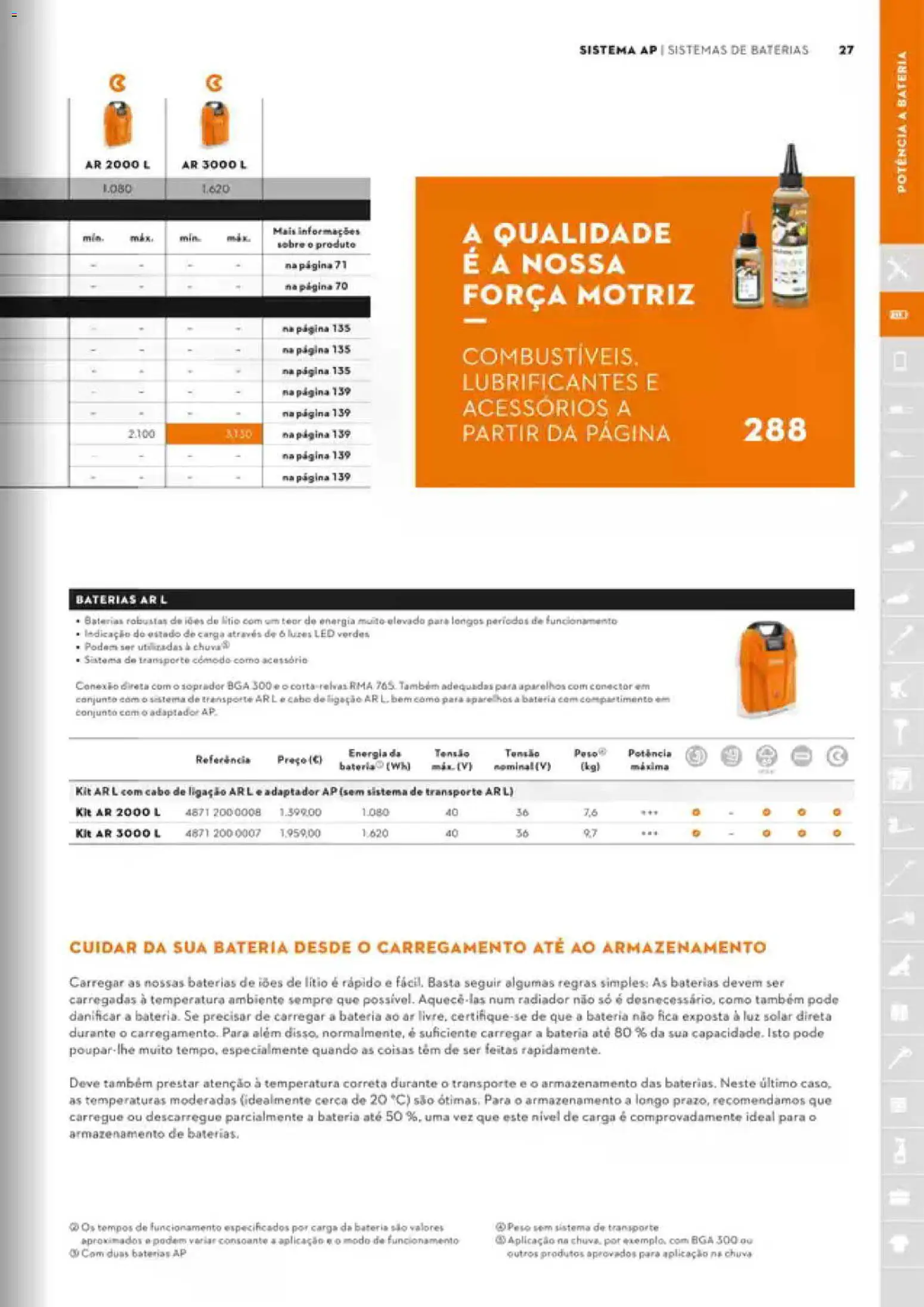 Stihl Catálogo │ válido de 07/09/2026 | Página: 27 | Produtos: Cabo, Adaptador, Baterias, Bateria