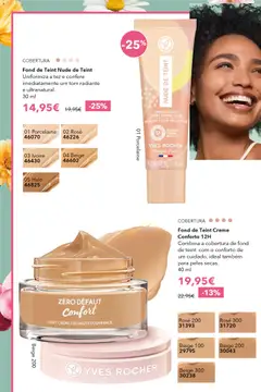Pré-visualização Fond de Teint Creme Conforto 12H, Combina a cobertura de fond de teint com o conforto de um cuidado, ideal também para peles secas. 40 ml válido de 17.04.2026 | Página: 68