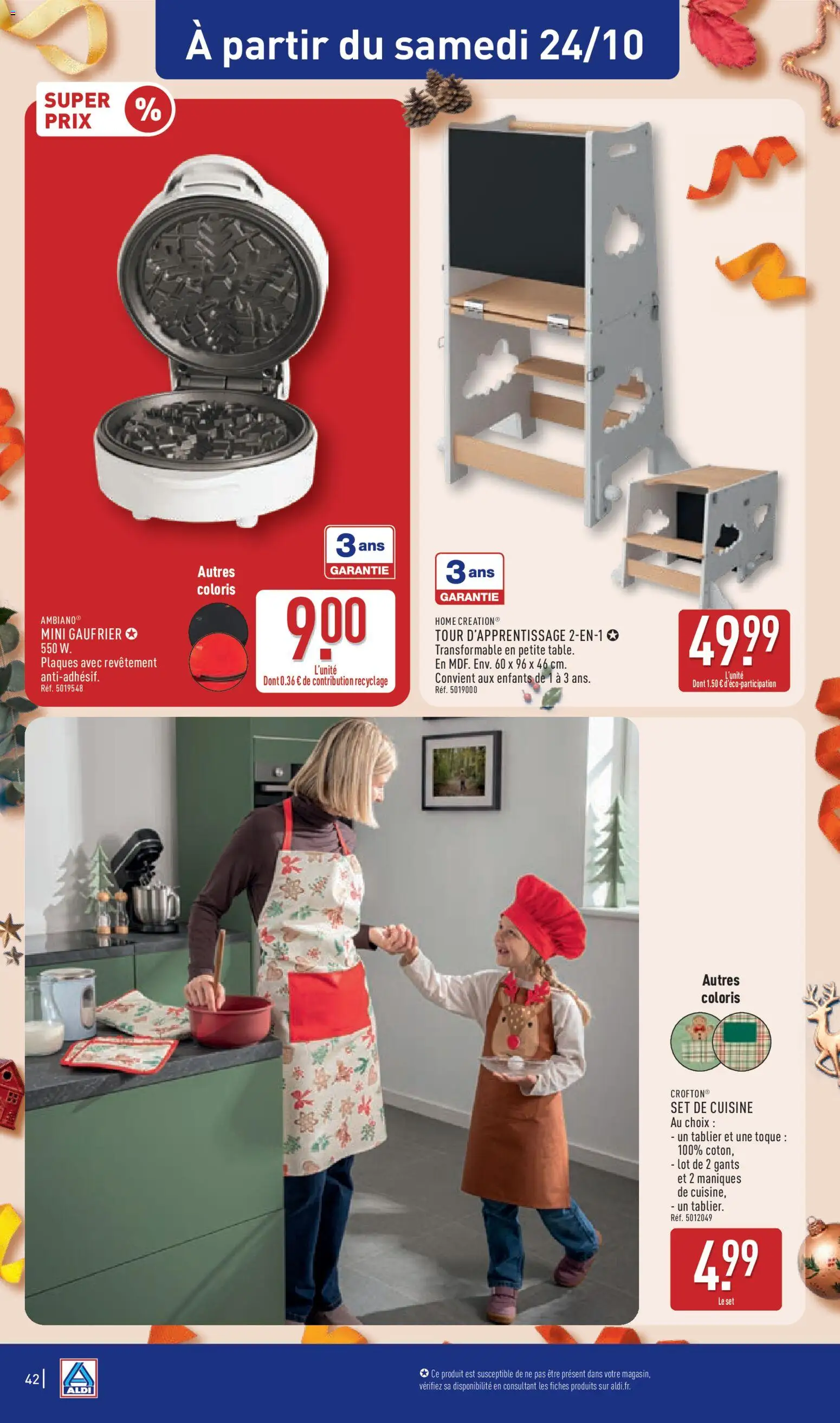 {H1} | Page: 44 | Produits: Tablier, Gaufrier, Home Creation, Gants
