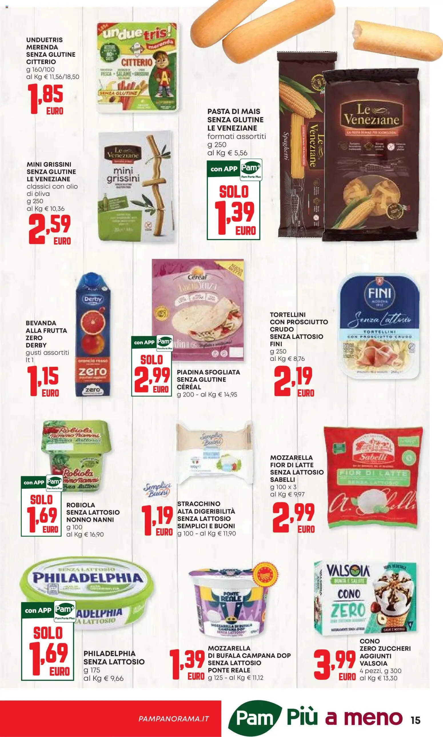 Volantino Panorama del 27/08/2026 | Pagina: 15 | Prodotti: Piadina, Grissini, Robiola, Senza lattosio