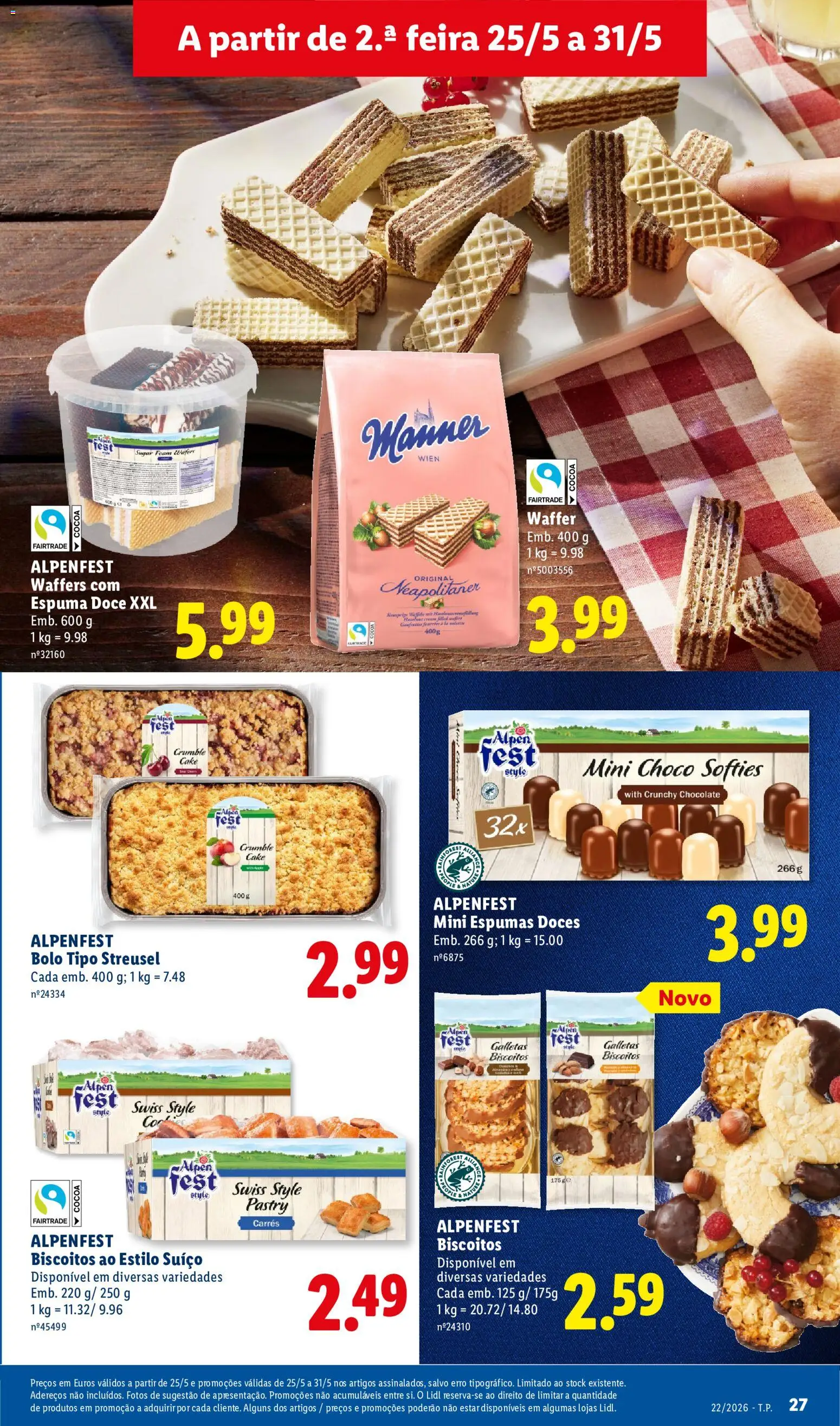 Lidl folheto │ válido de 25.05.2026 | Página: 27 | Produtos: Chocolates, Chocolate, Doces, Biscoitos