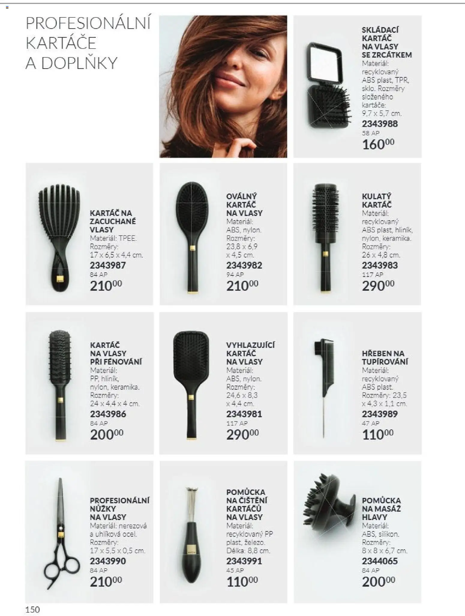 Avon Katalog 10/2026 od 01.10.2026 | Strana: 150 | Produkty: Kartáč na vlasy, Nůžky, Hřeben, Kartáč